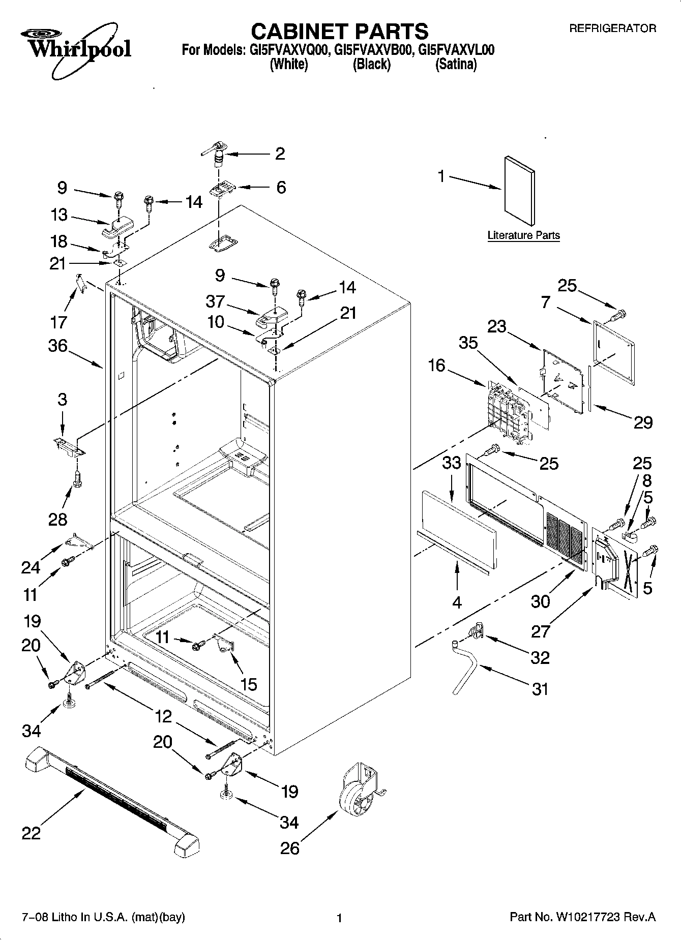01 - CABINET PARTS