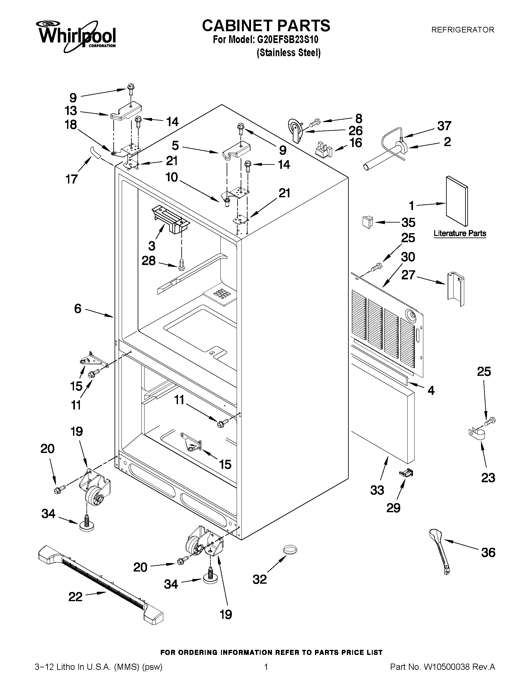 01 - CABINET PARTS