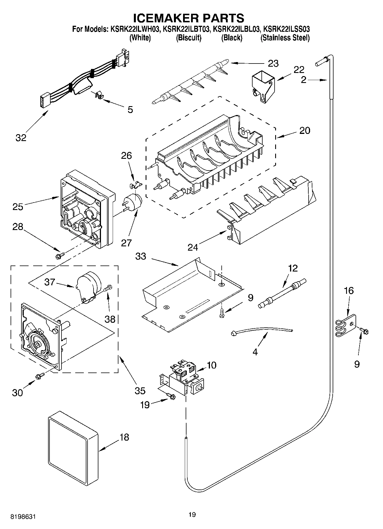 11 - ICEMAKER PARTS