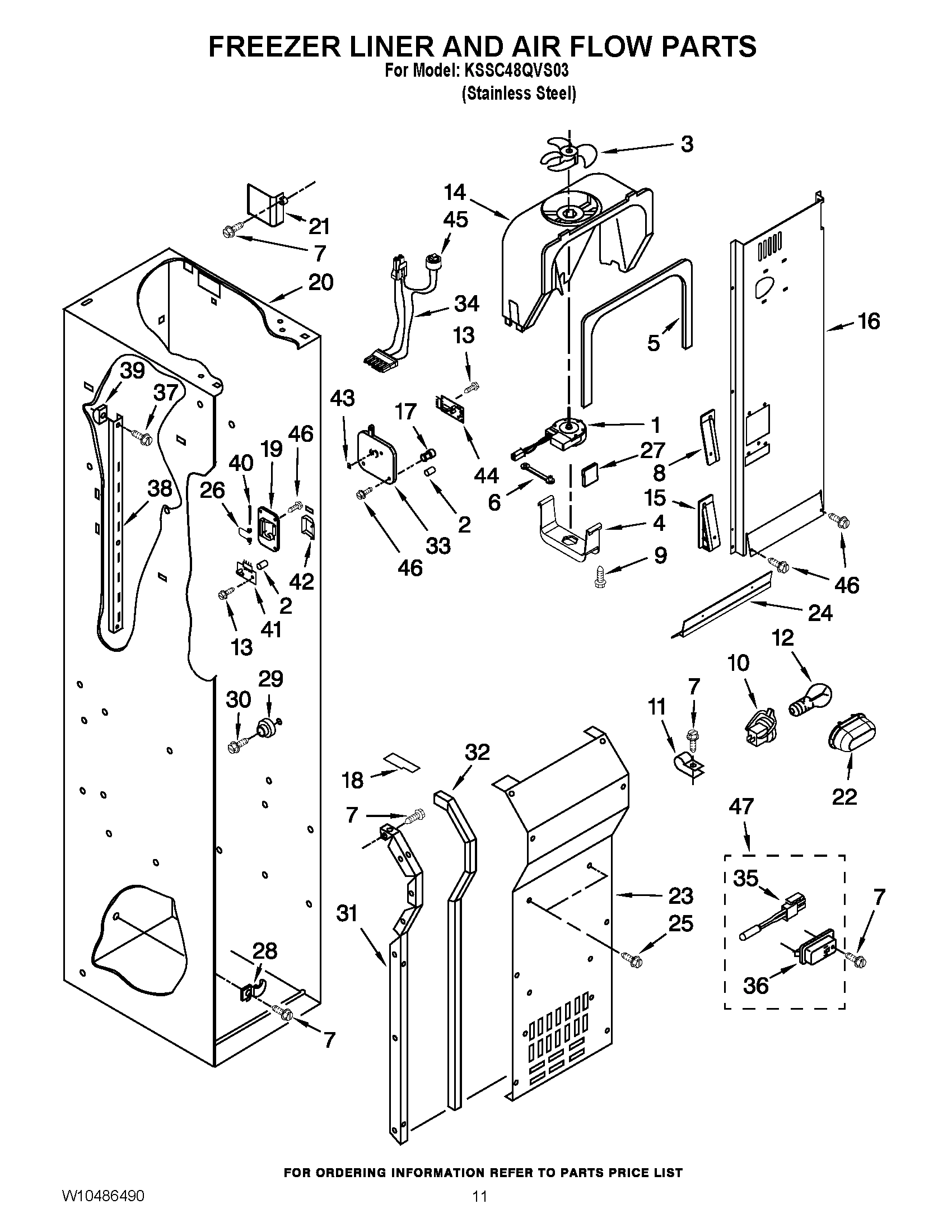 08 - FREEZER LINER AND AIR FLOW PARTS