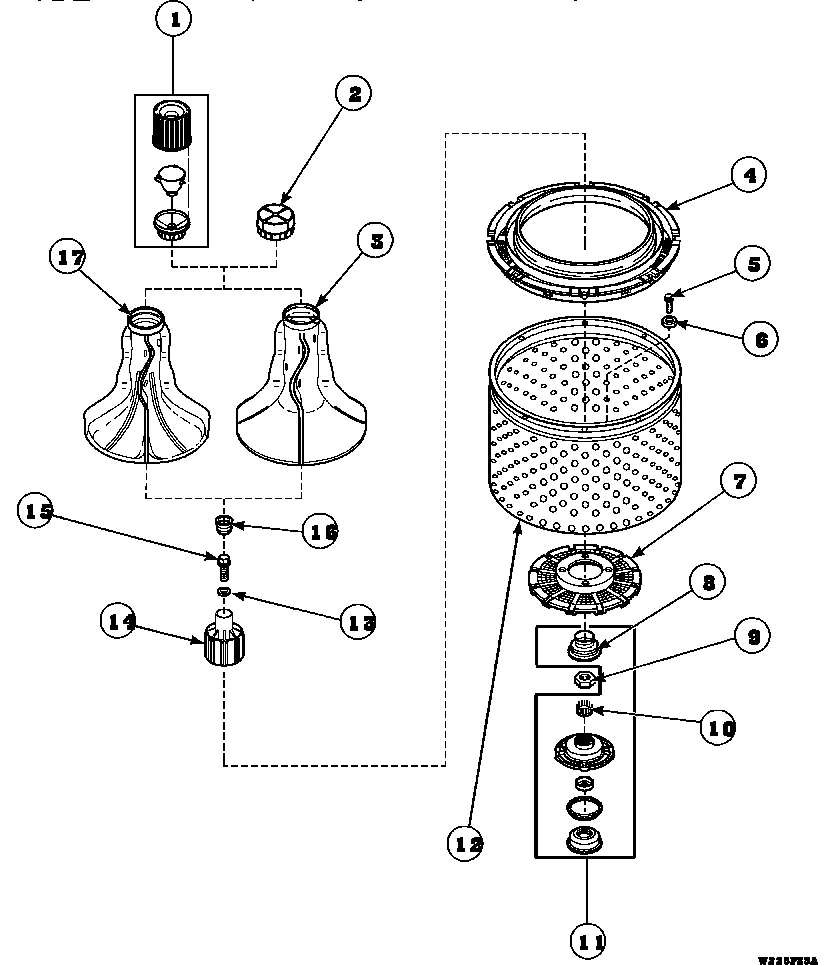 03 - AGITATOR/DRIVE BELL/SEAL KIT/TUB & HUB