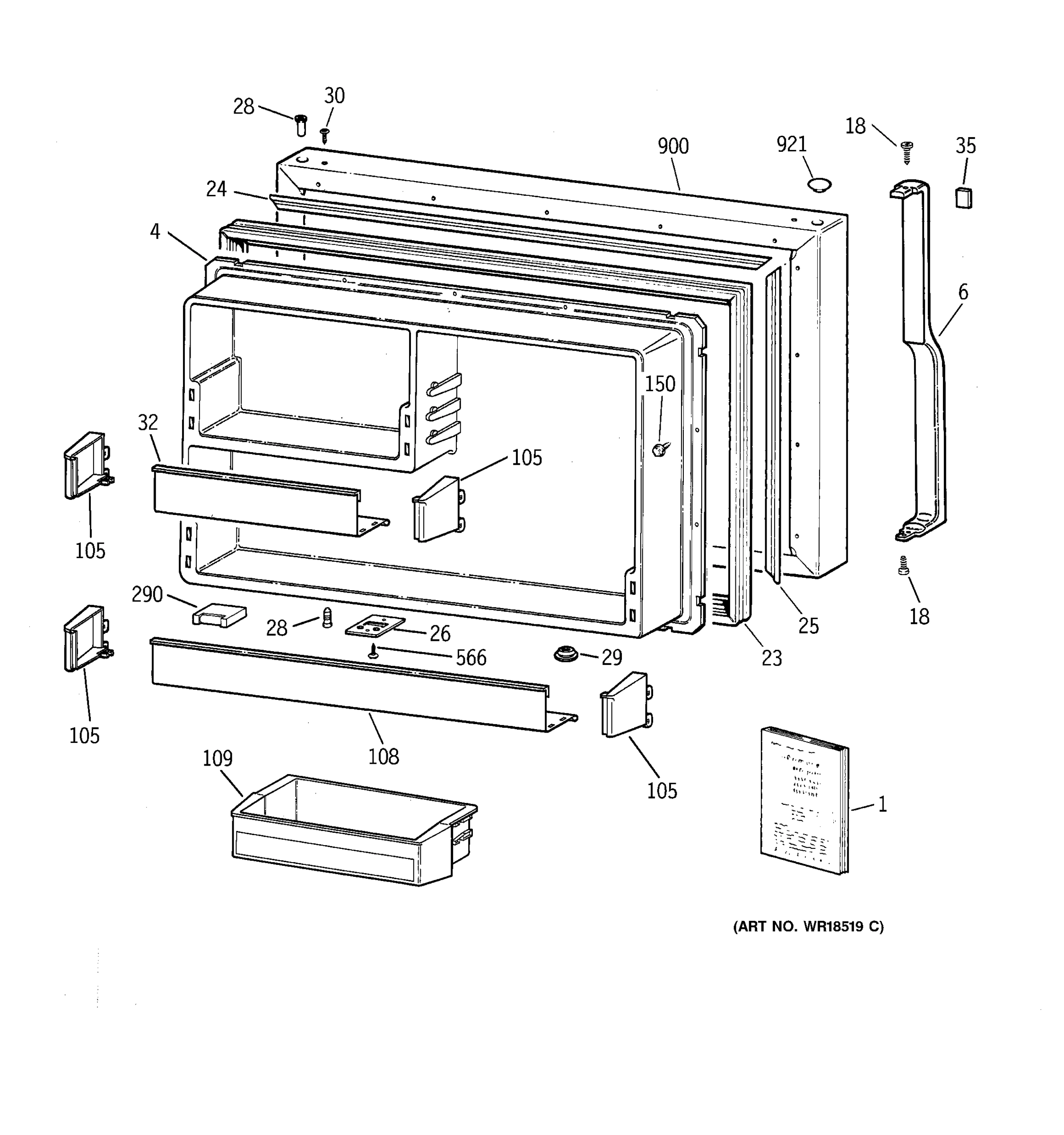 FREEZER DOOR