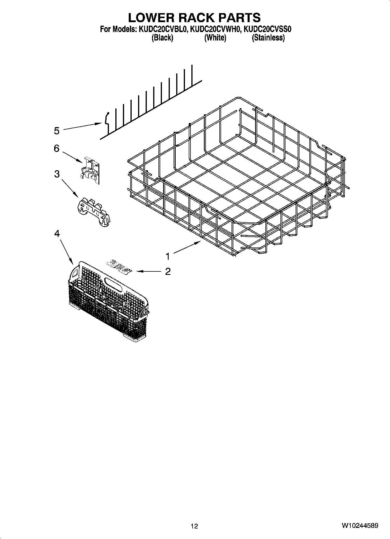 10 - LOWER RACK PARTS