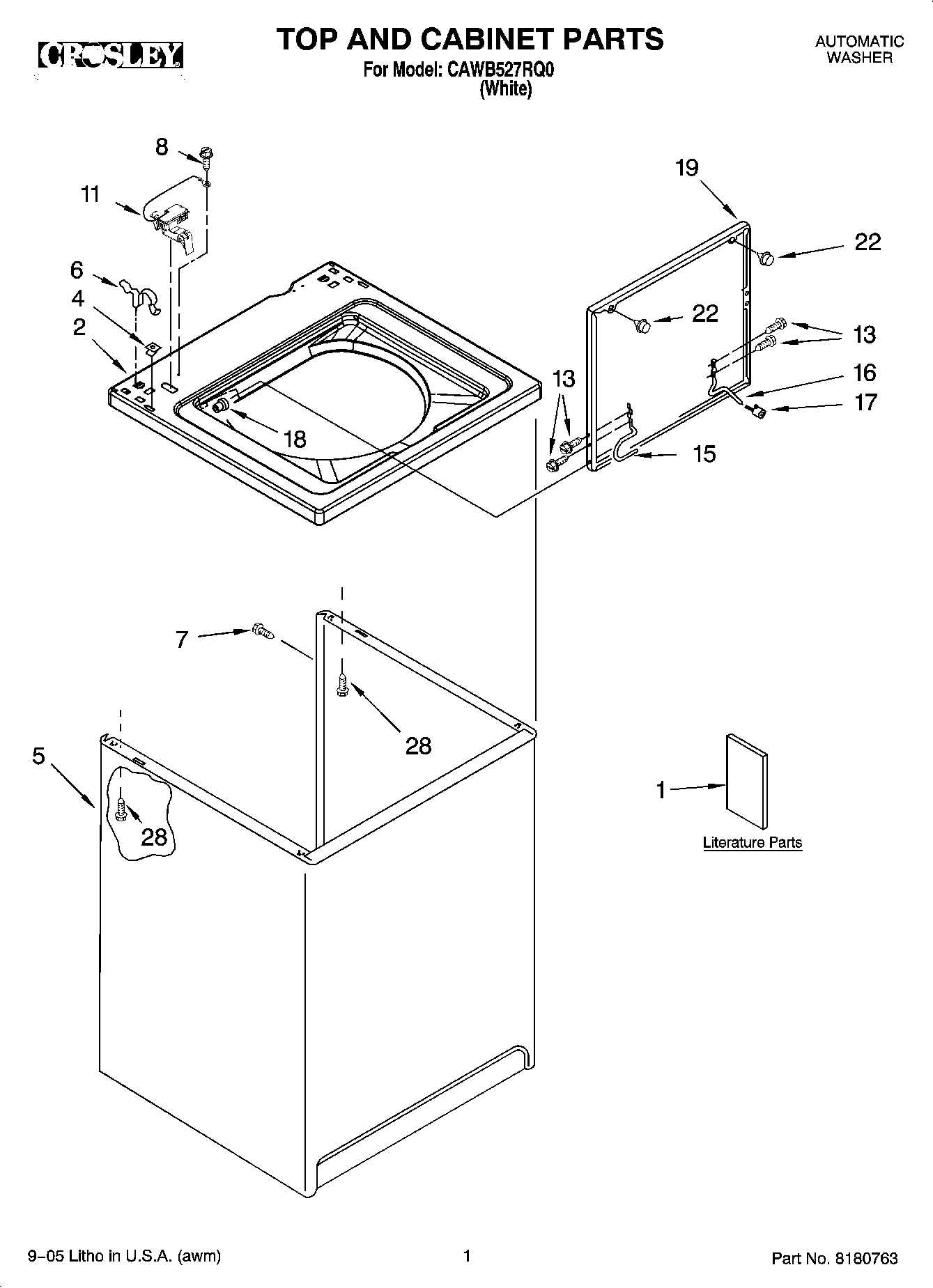 01 - TOP AND CABINET PARTS