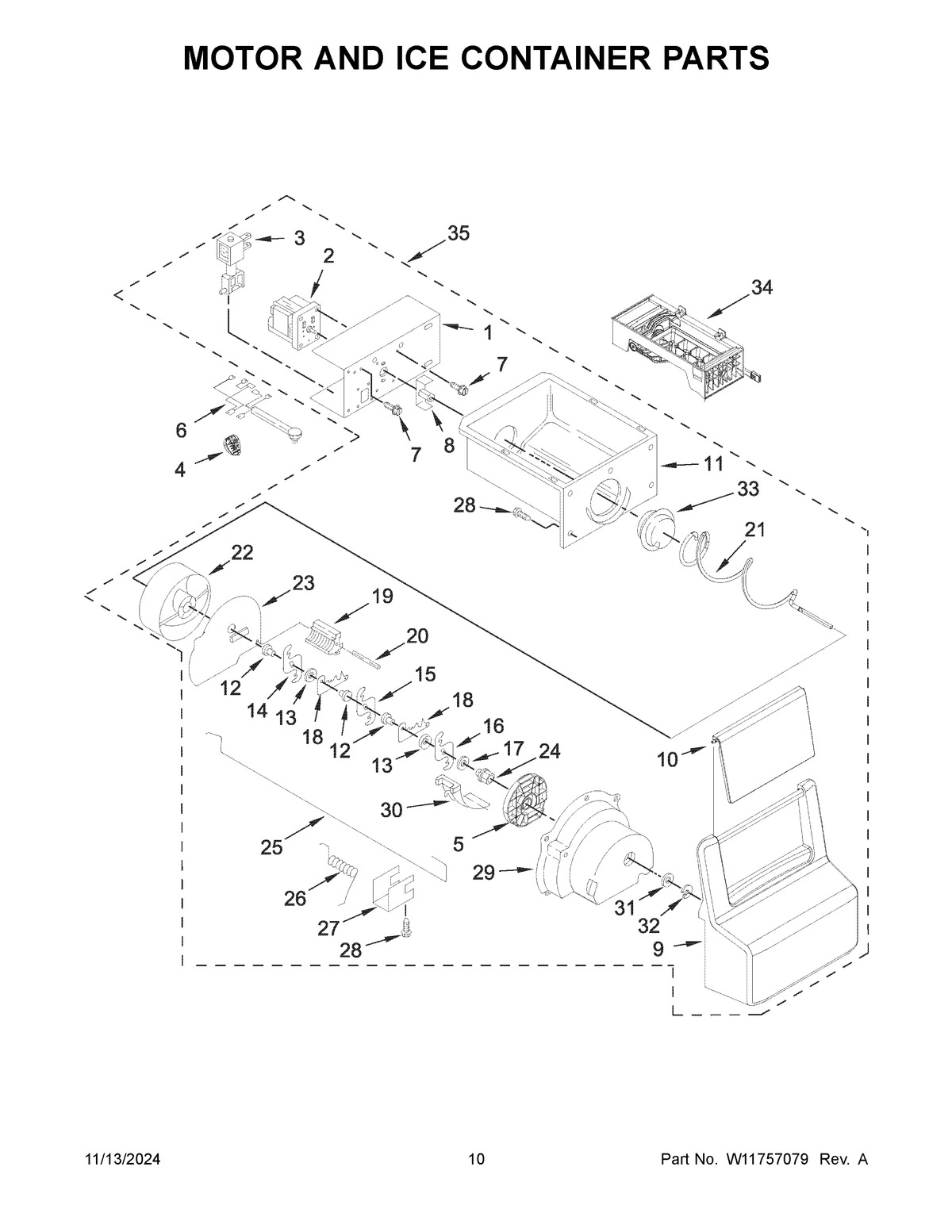 06 - MOTOR AND ICE CONTAINER PARTS