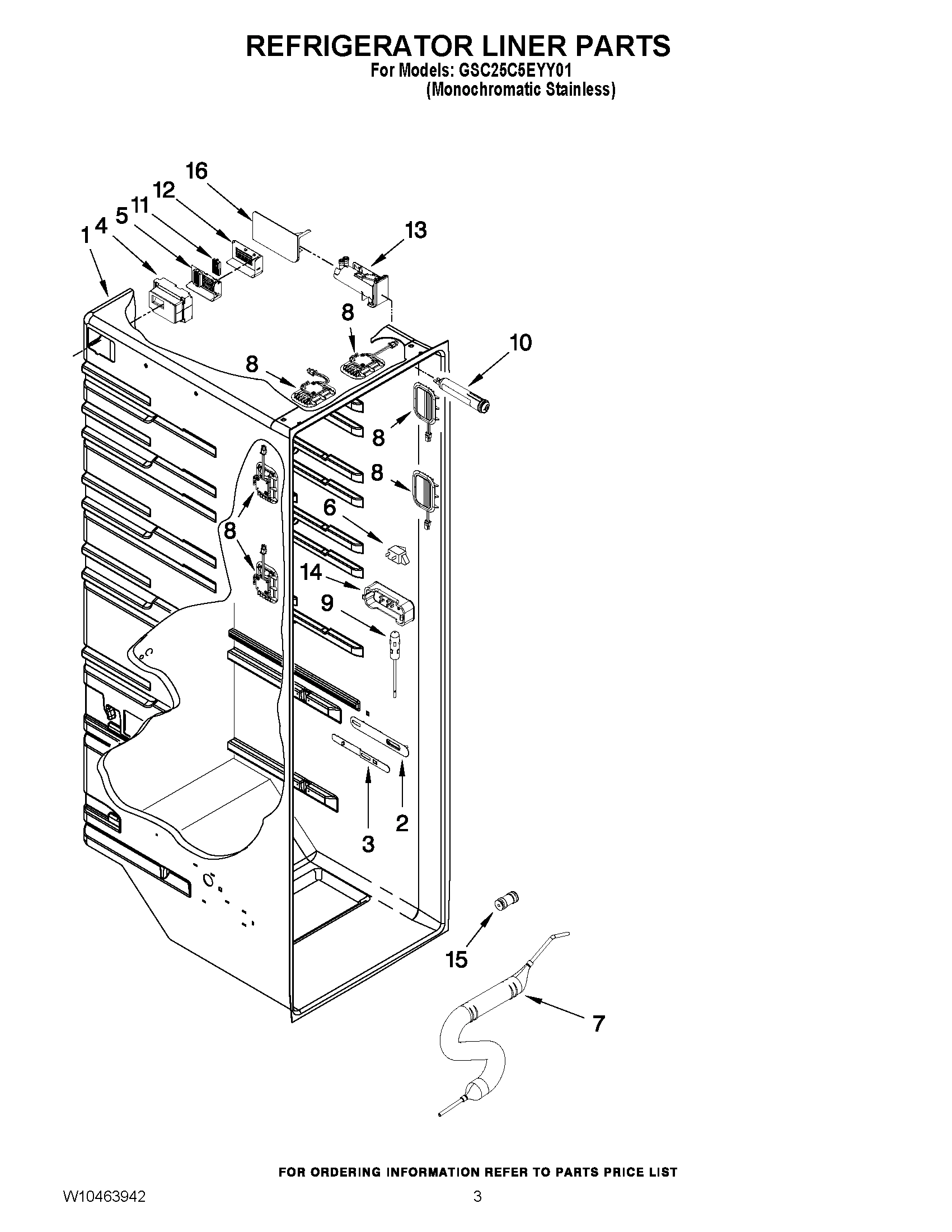 02 - REFRIGERATOR LINER PARTS