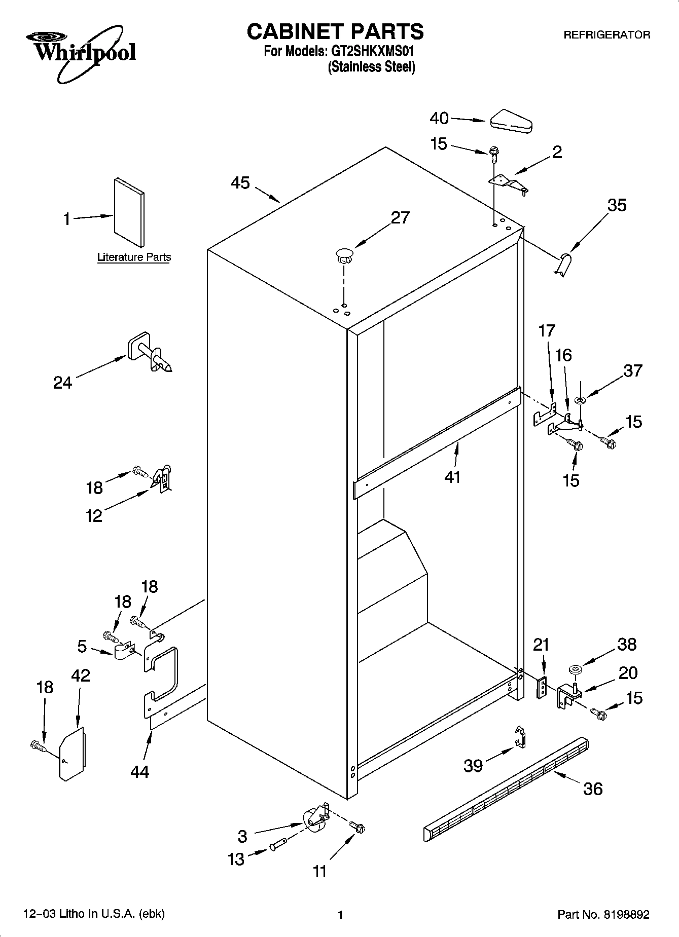 01 - CABINET PARTS