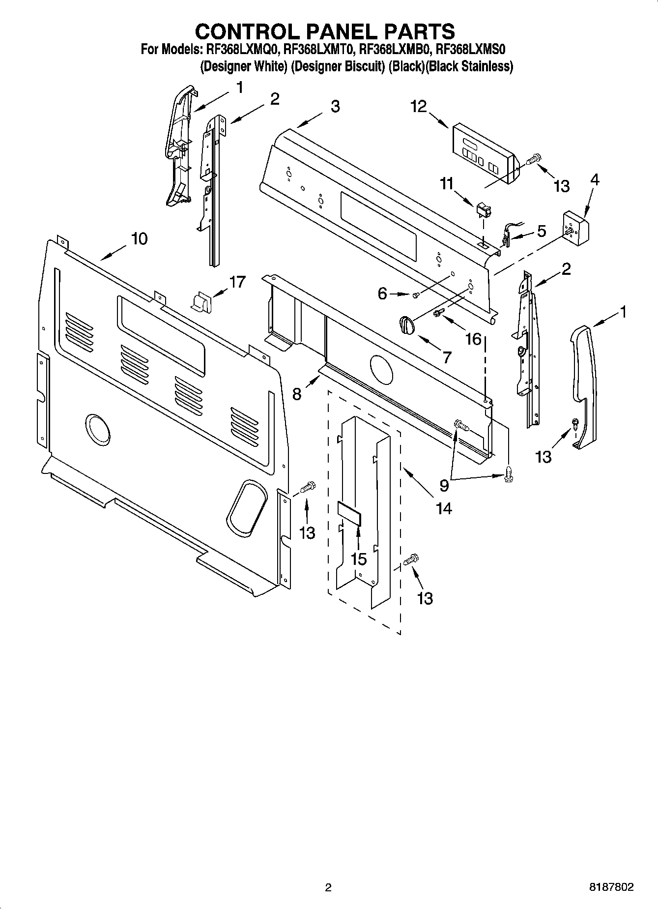 02 - CONTROL PANEL PARTS