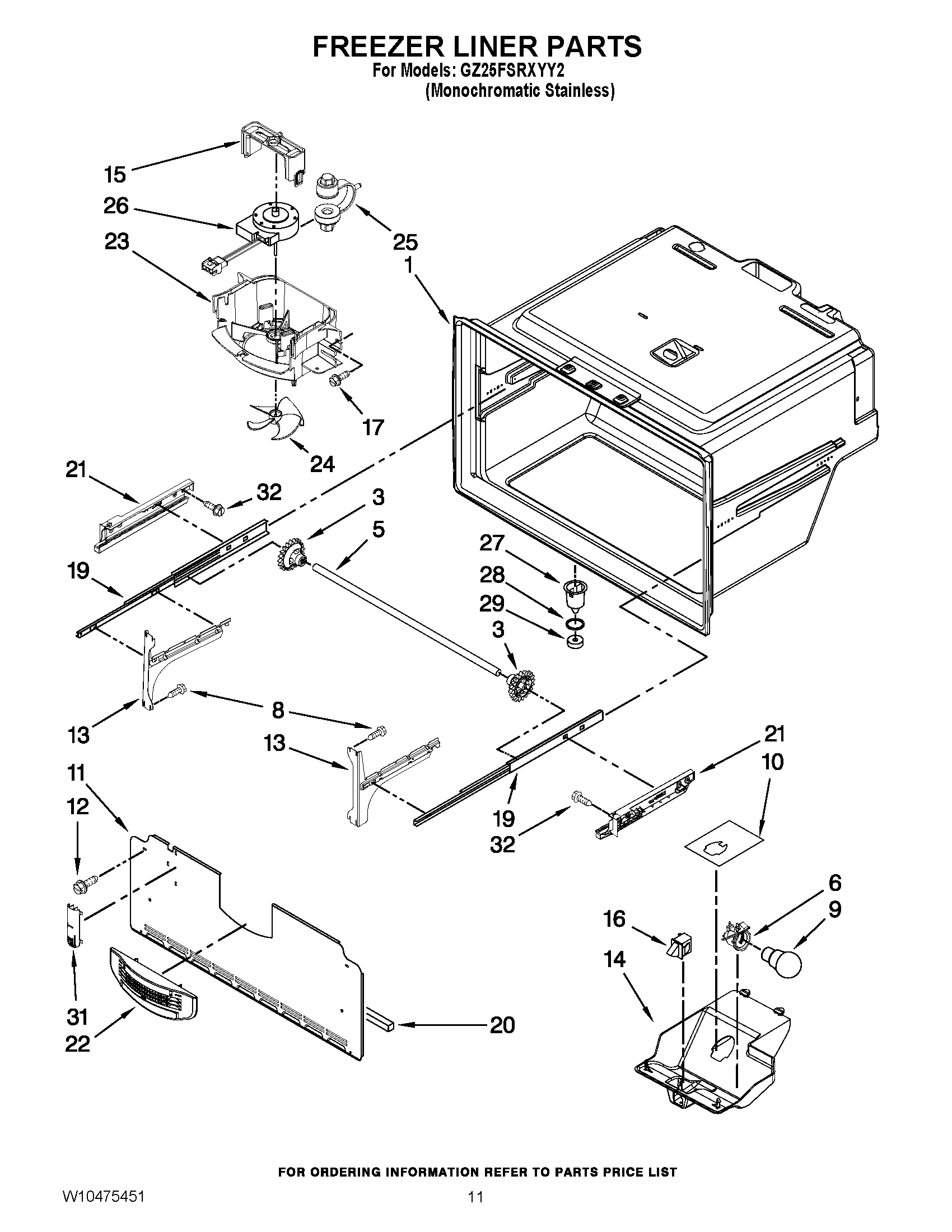 06 - FREEZER LINER PARTS