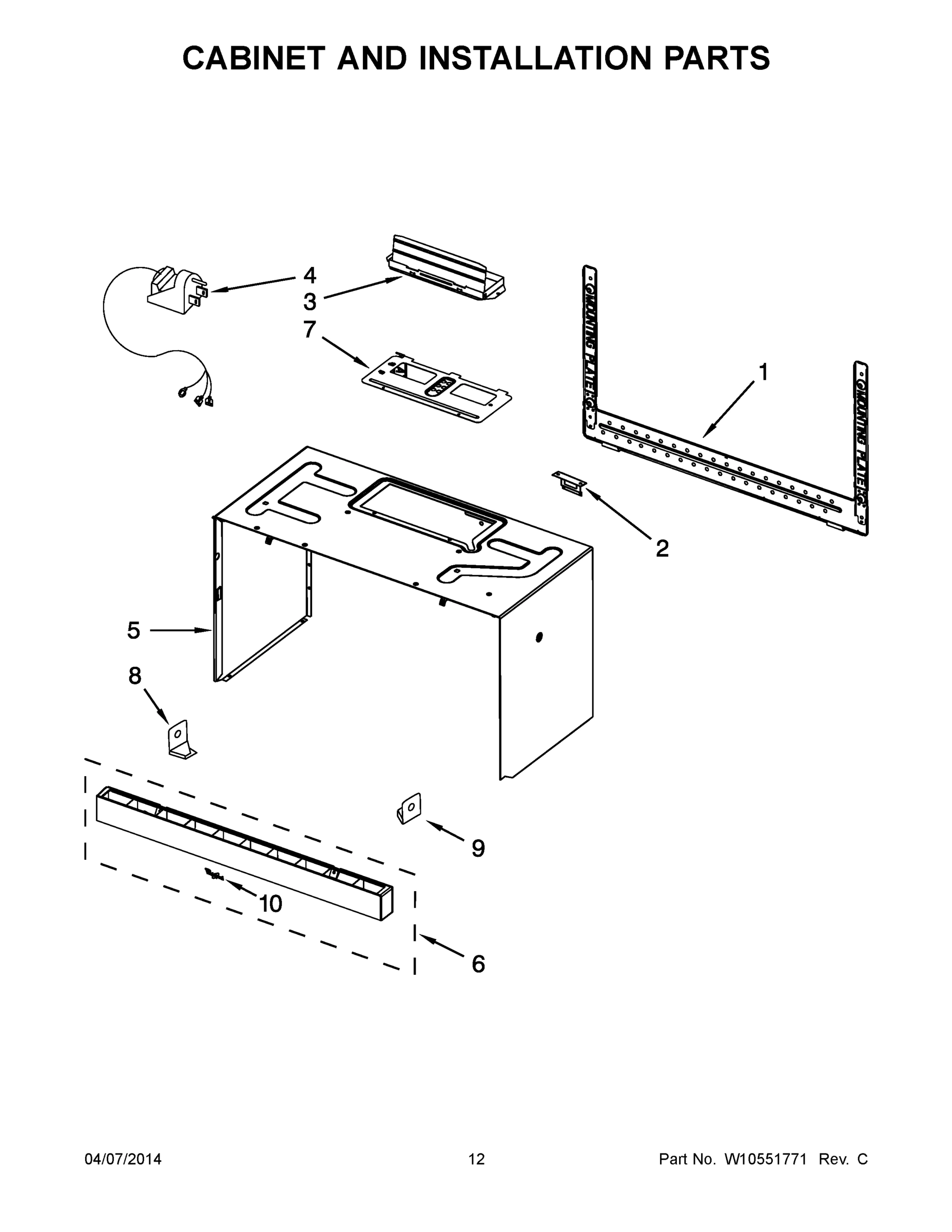 07 - CABINET AND INSTALLATION PARTS