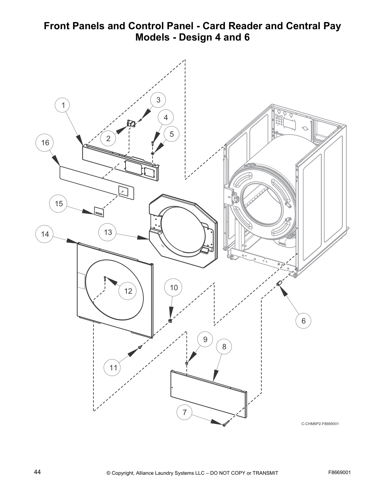 Front Panels and Control Panel - Card Reader and Central Pay
Models - Design 4 and 6