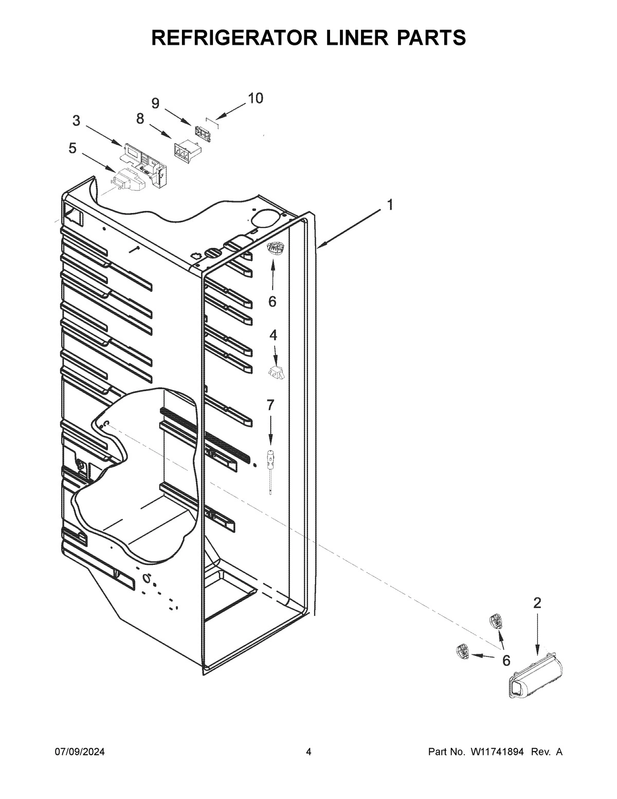 03 - REFRIGERATOR LINER PARTS
