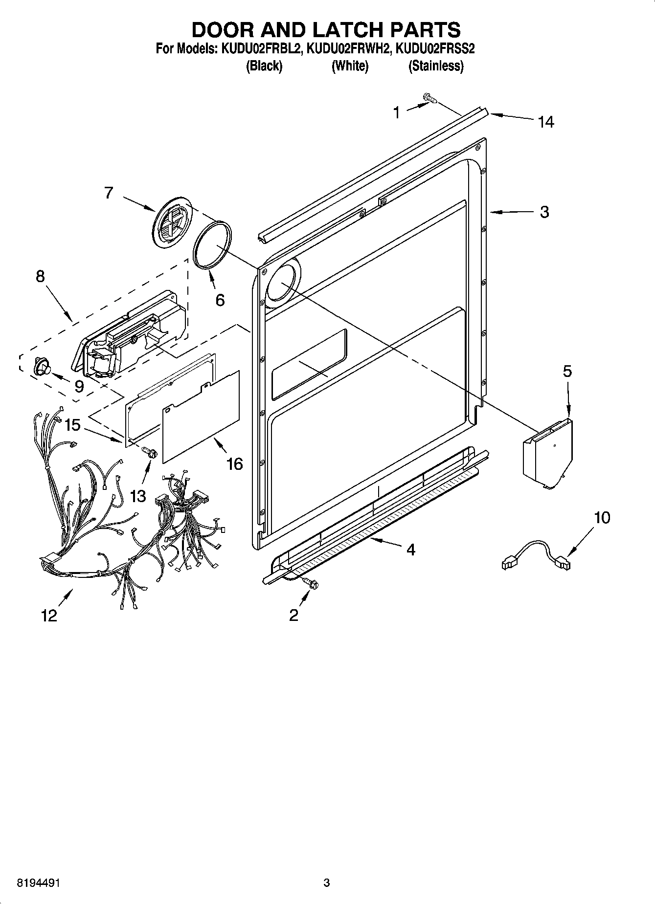 03 - DOOR AND LATCH PARTS