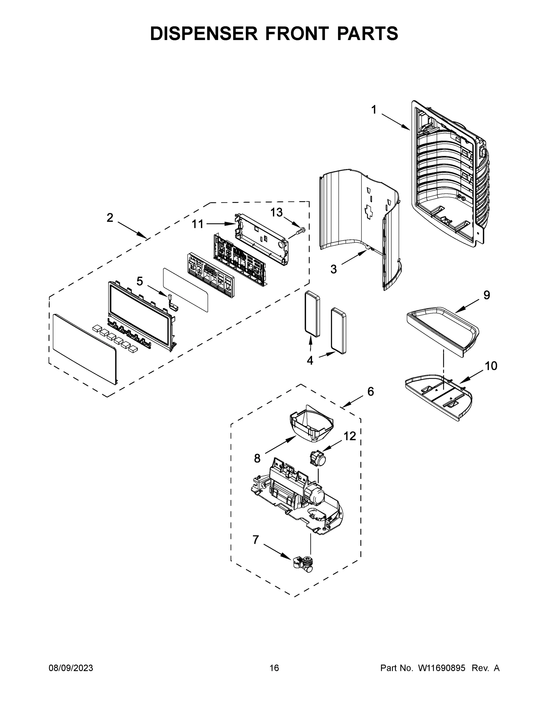 09 - DISPENSER FRONT PARTS