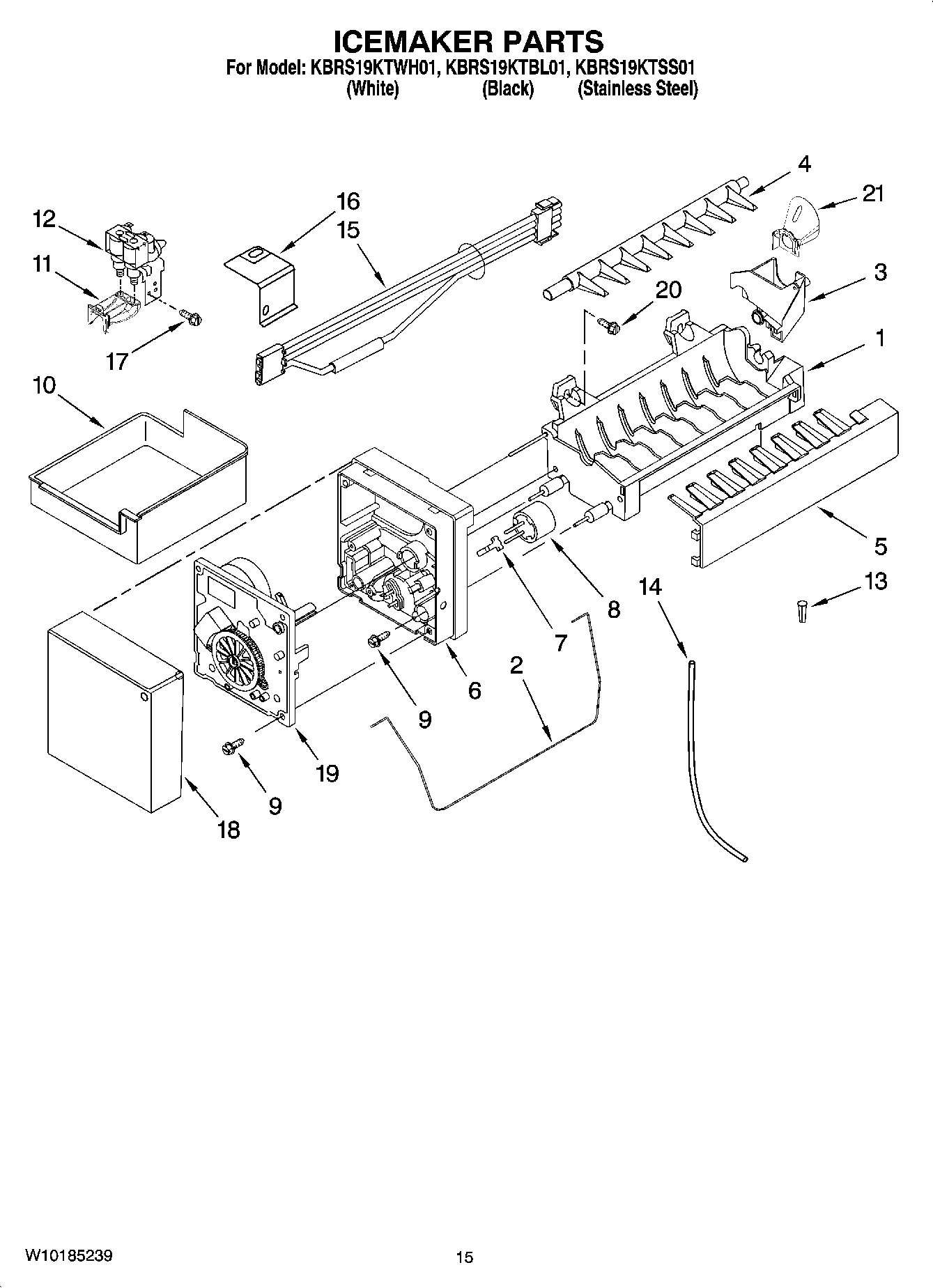 08 - ICEMAKER PARTS, OPTIONAL PARTS (NOT INCLUDED)