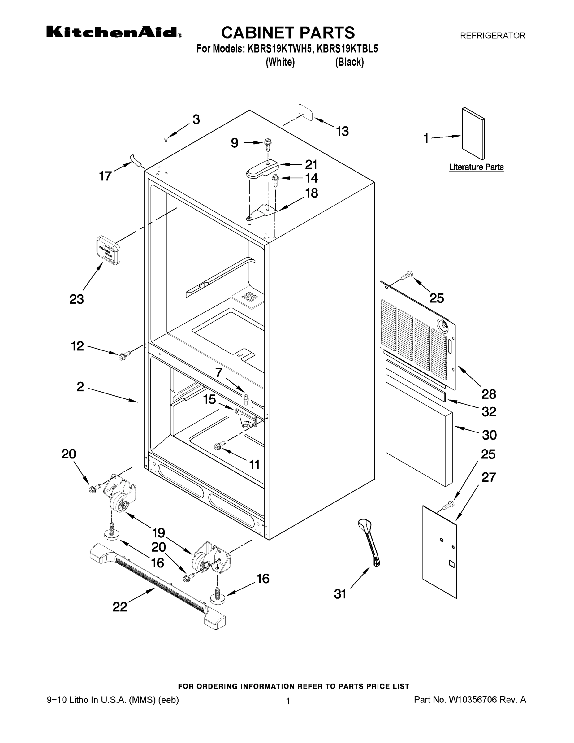 01 - CABINET PARTS