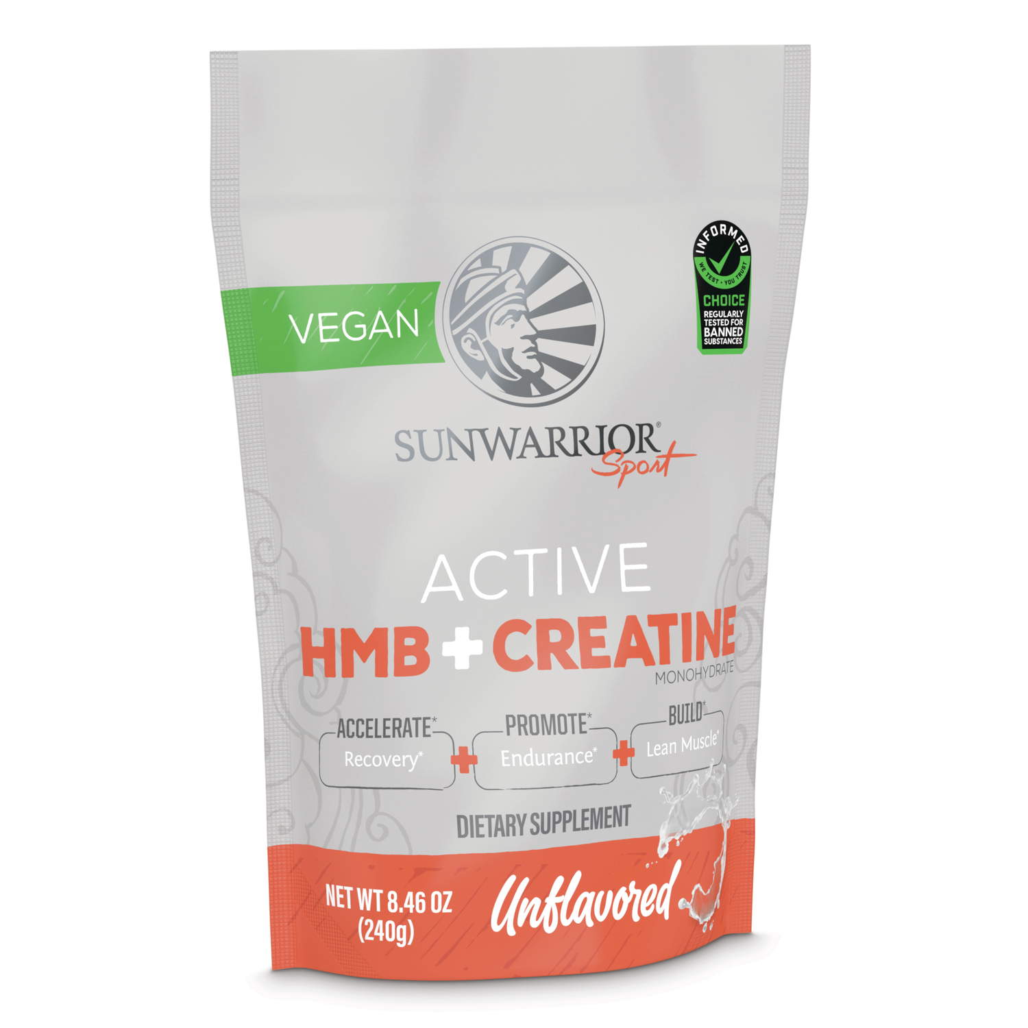 Sunwarrior Active Hmb + Creatine - Unflavored Supplement Vitamin | 8.46 oz Powder