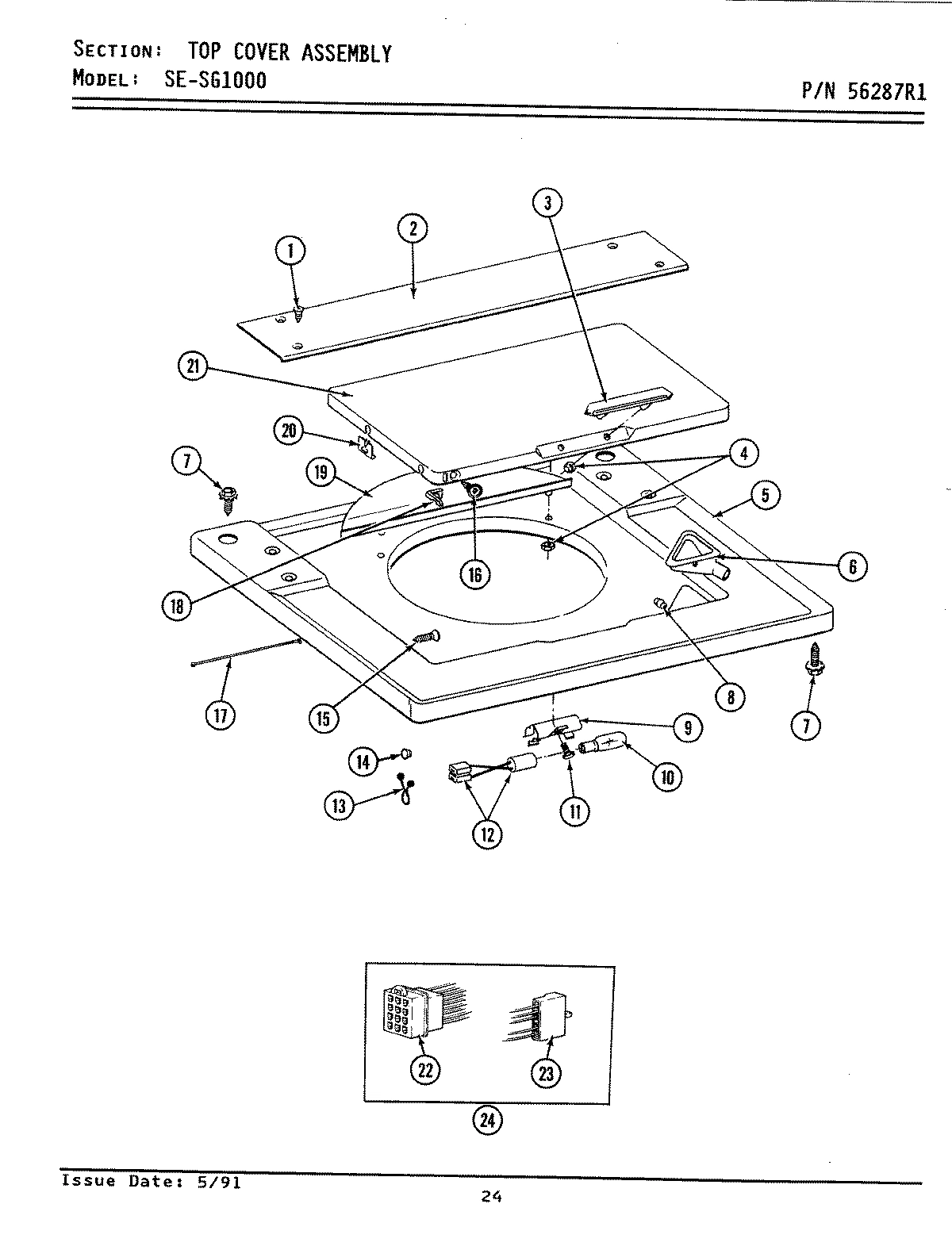 20 - WASHER TOP COVER ASSEMBLY