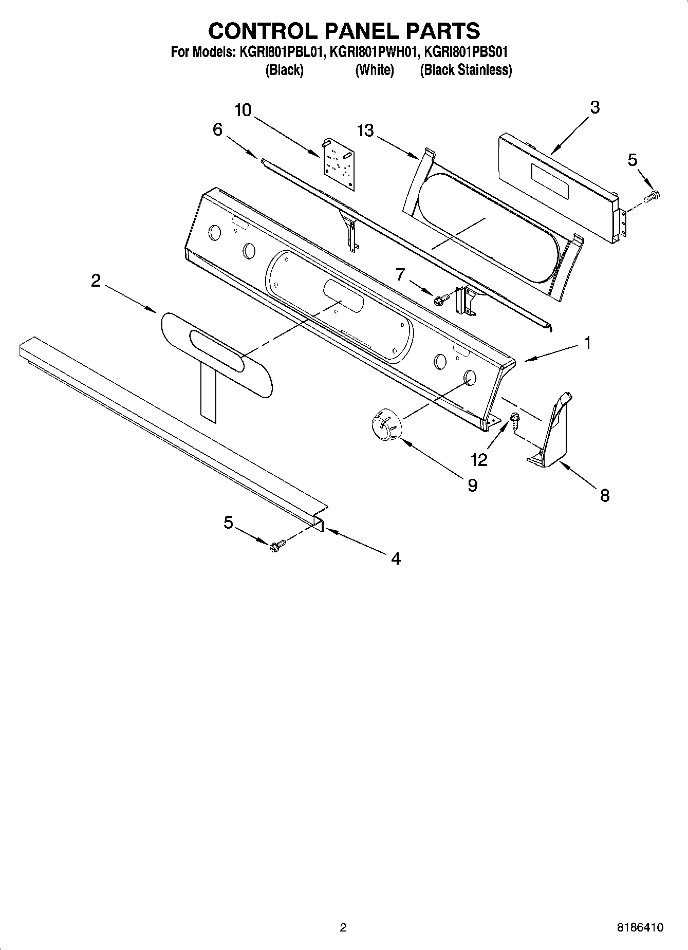 02 - CONTROL PANEL PARTS