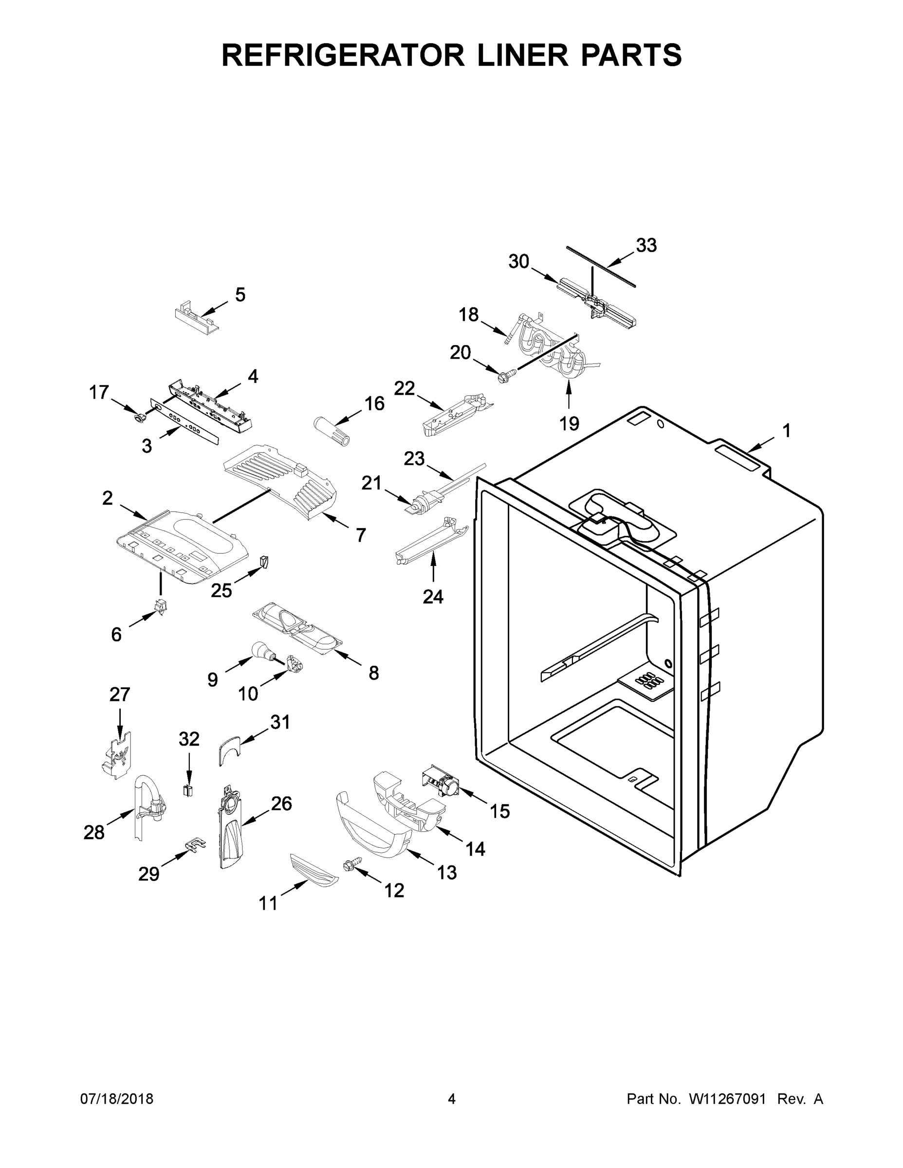 03 - REFRIGERATOR LINER PARTS
