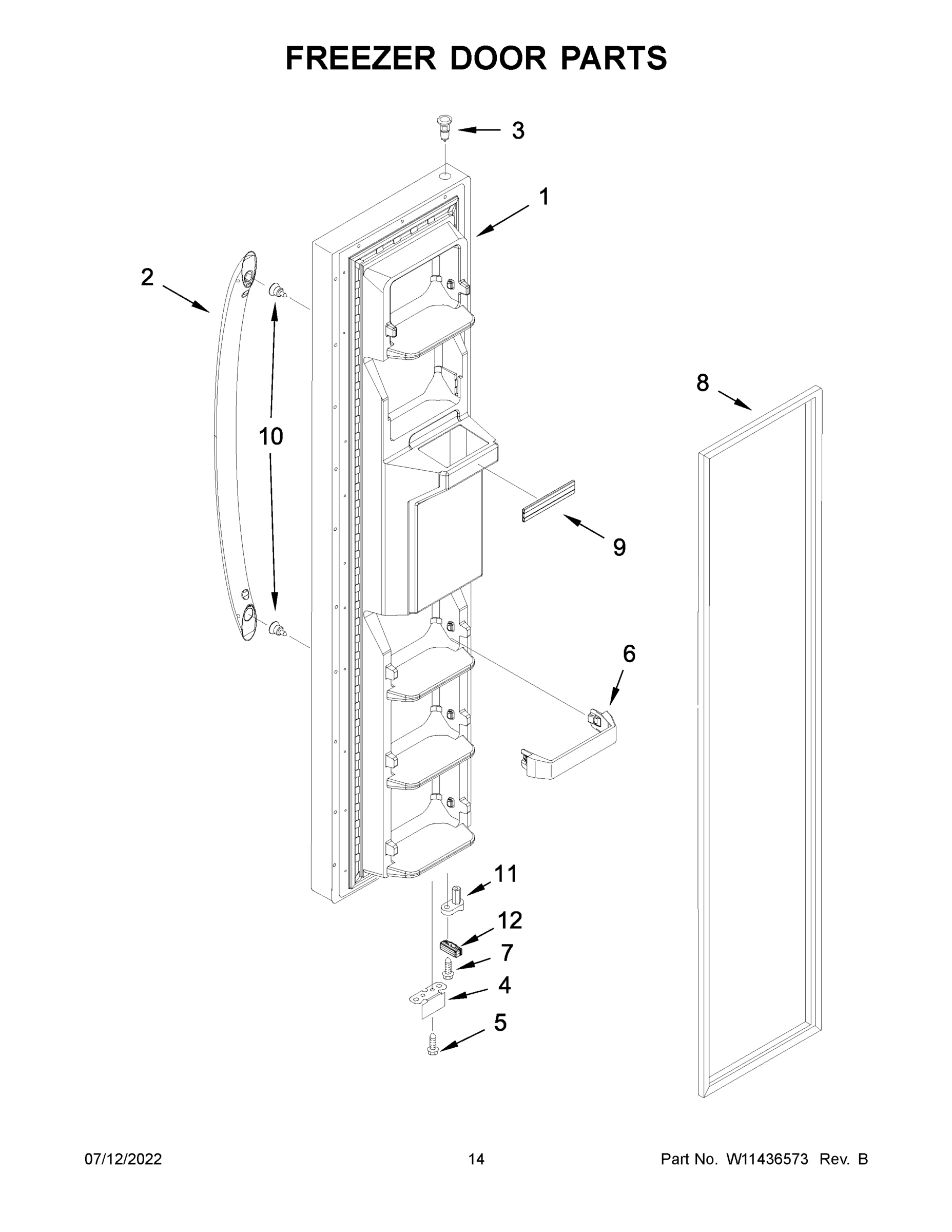 08 - FREEZER DOOR PARTS