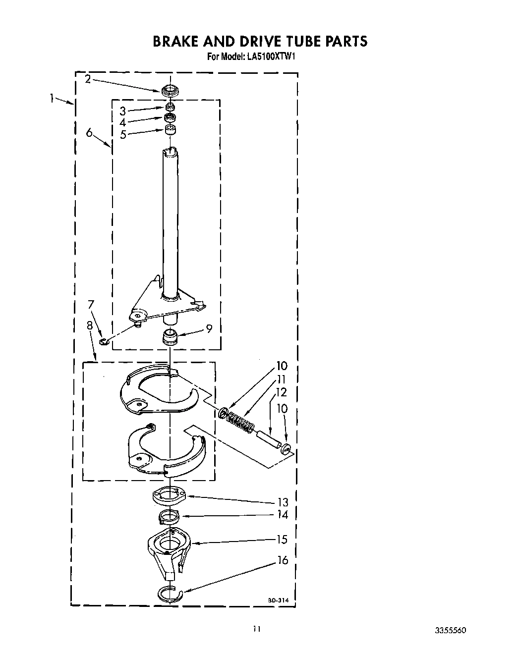 10 - BRAKE AND DRIVE TUBE