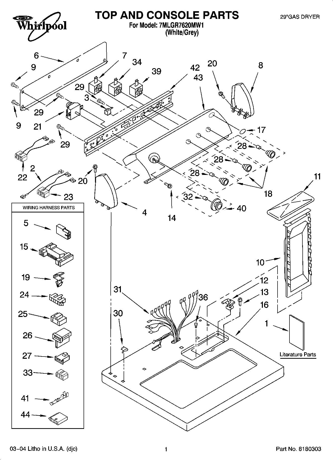 01 - TOP AND CONSOLE PARTS