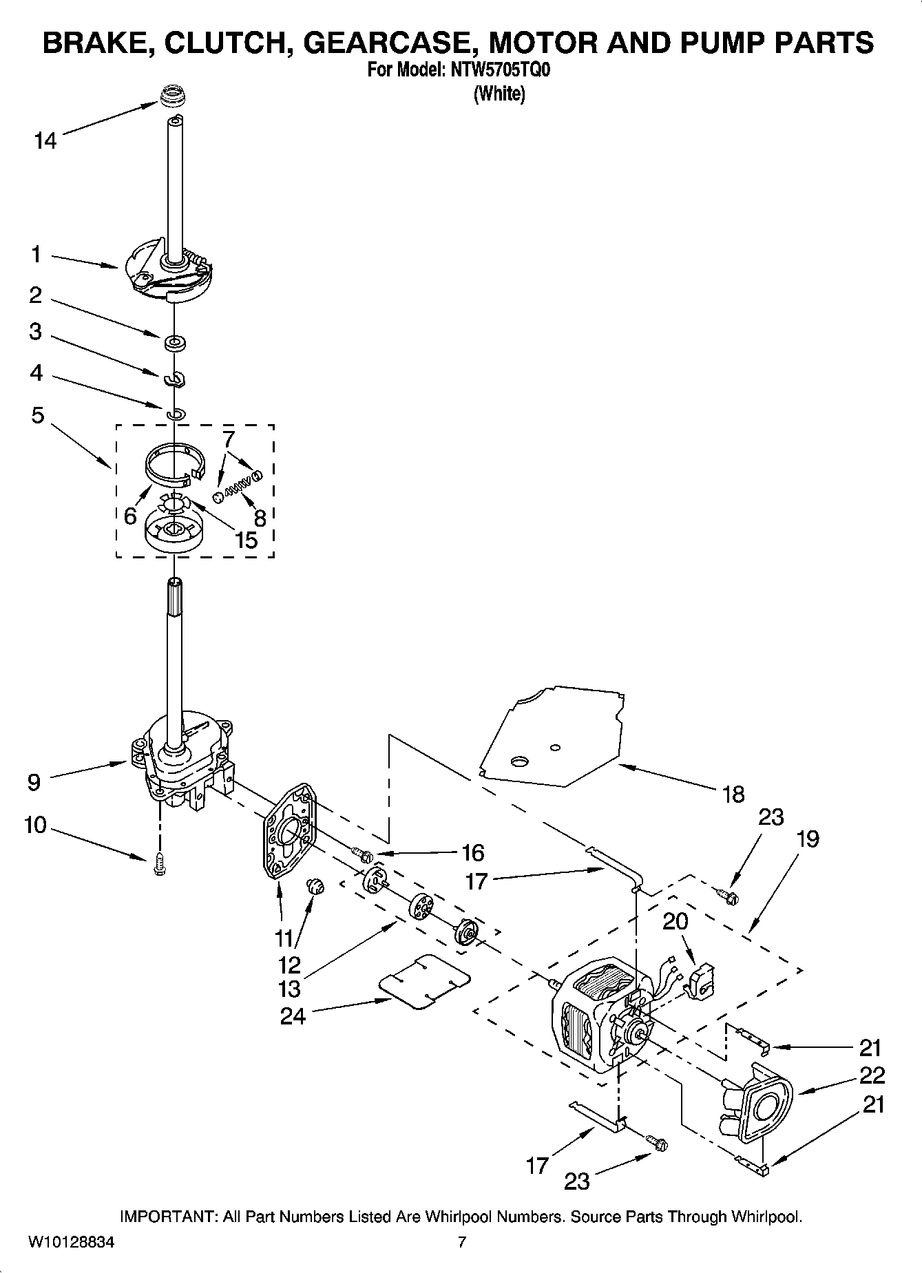 04 - BRAKE, CLUTCH, GEARCASE, MOTOR AND PUMP PARTS