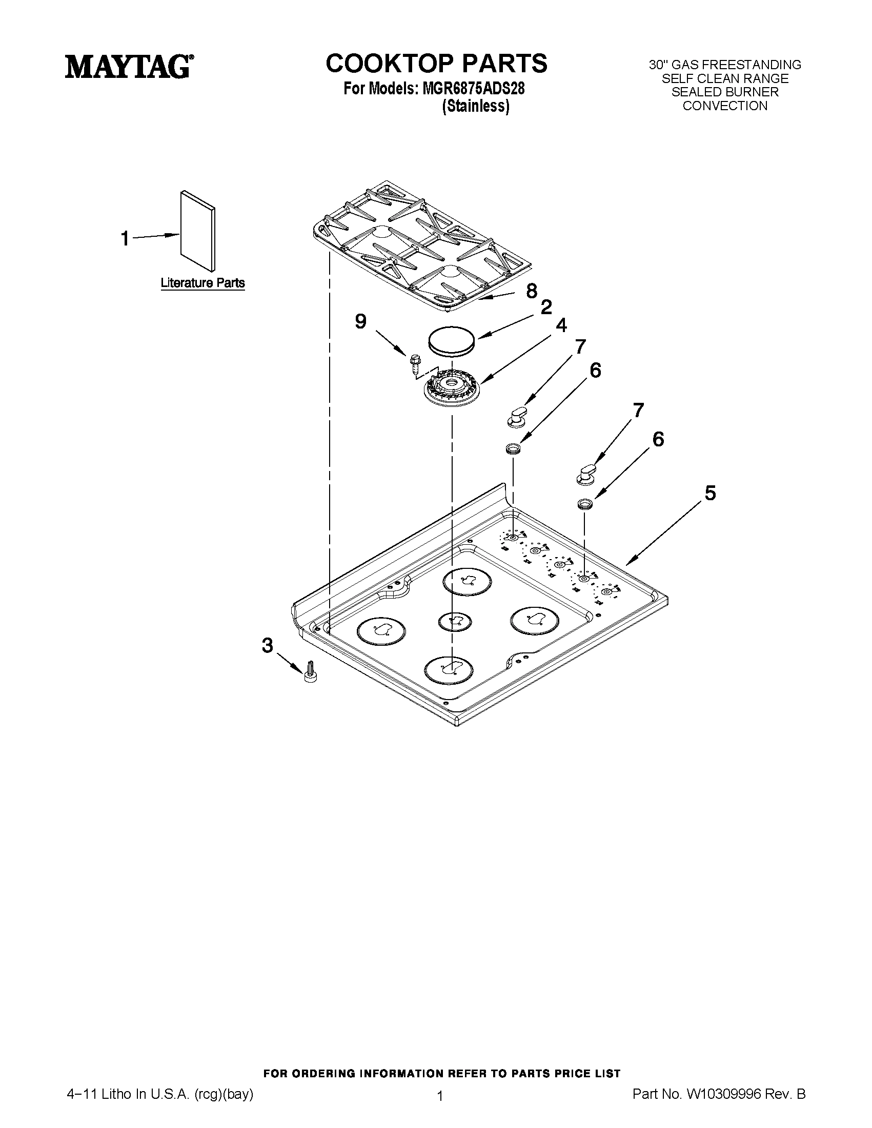 01 - COOKTOP PARTS