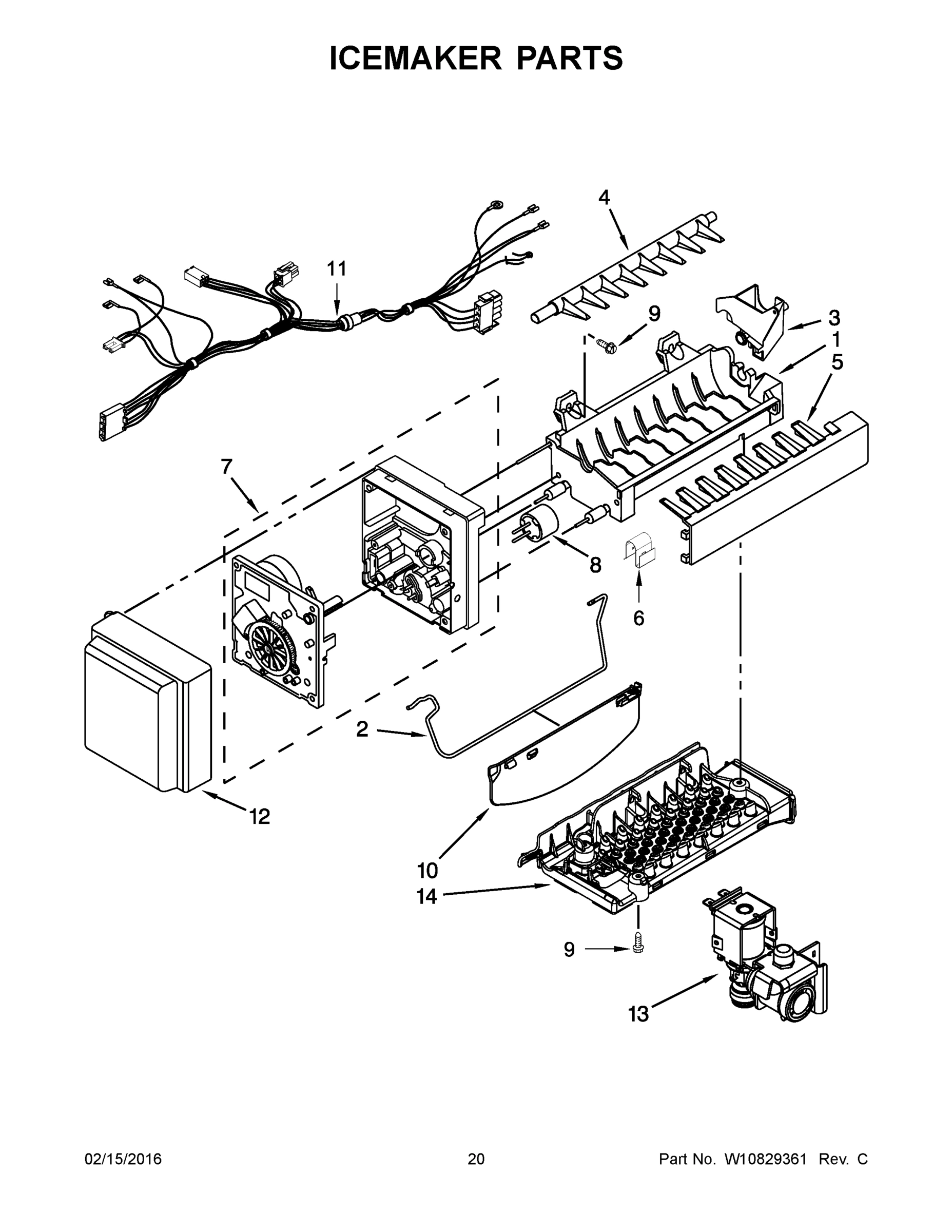 11 - ICEMAKER PARTS