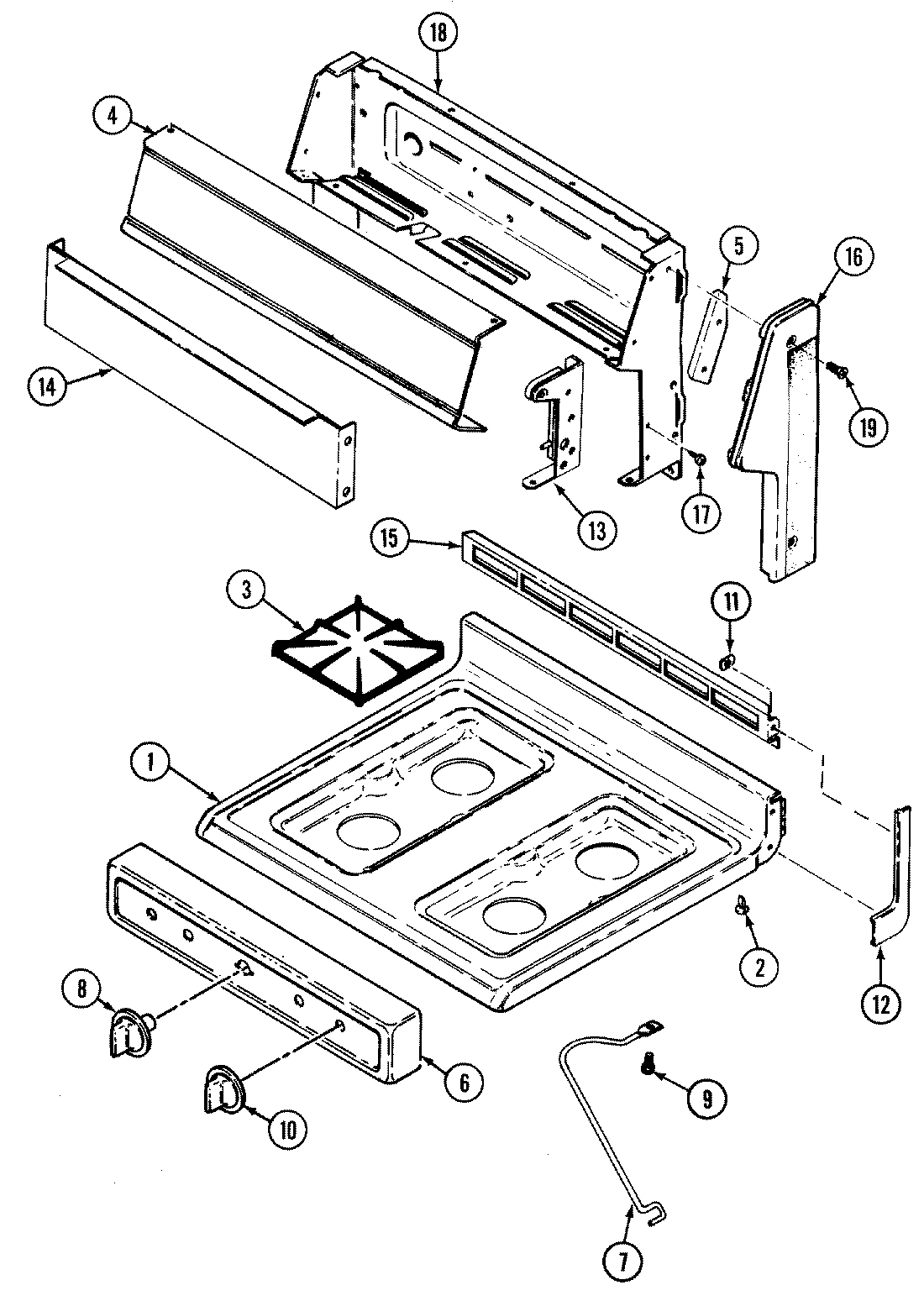 04 - TOP & CONTROL PANEL ASSEMBLY (CG3110PRV)