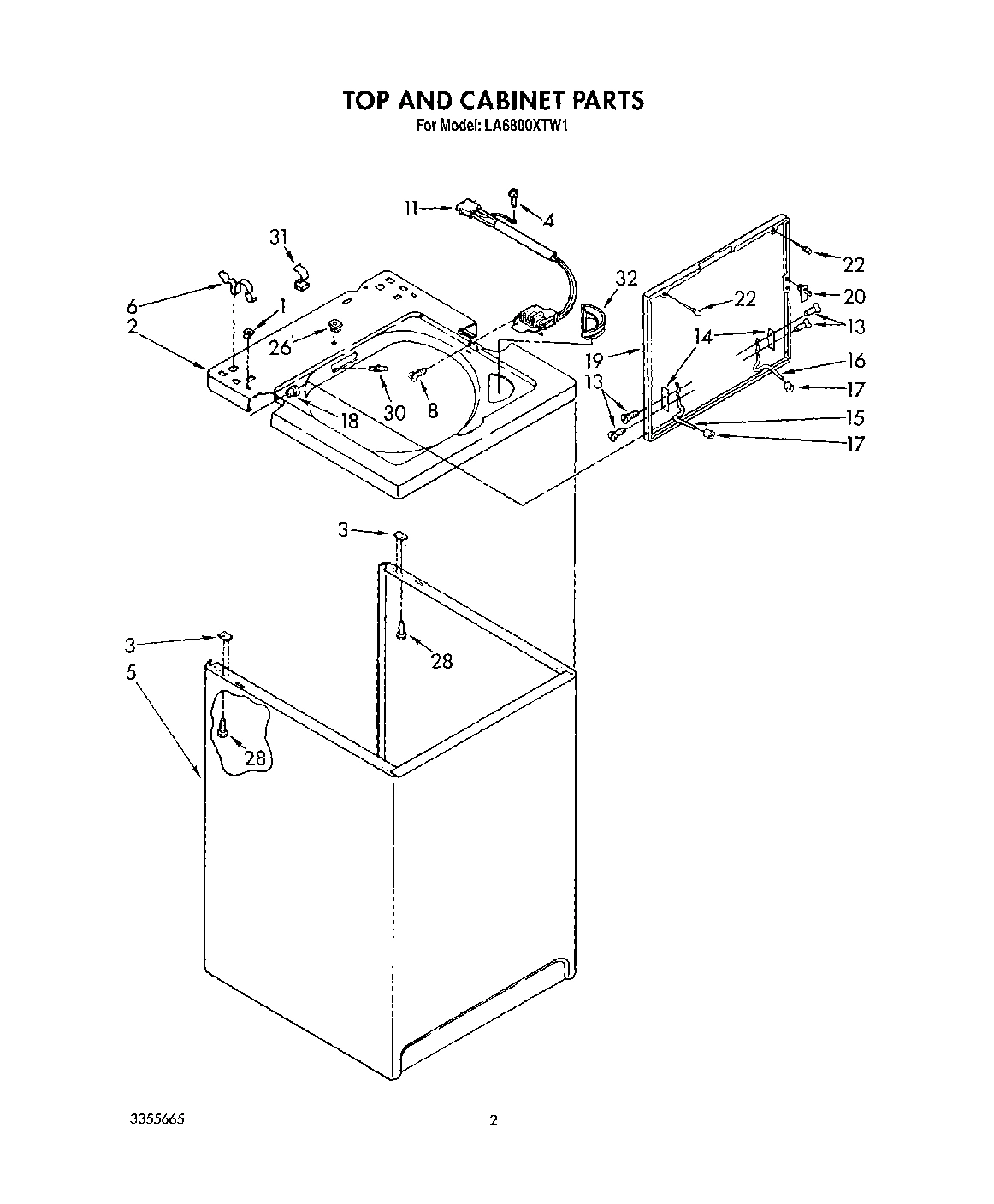 02 - TOP AND CABINET, LIT/OPTIONAL