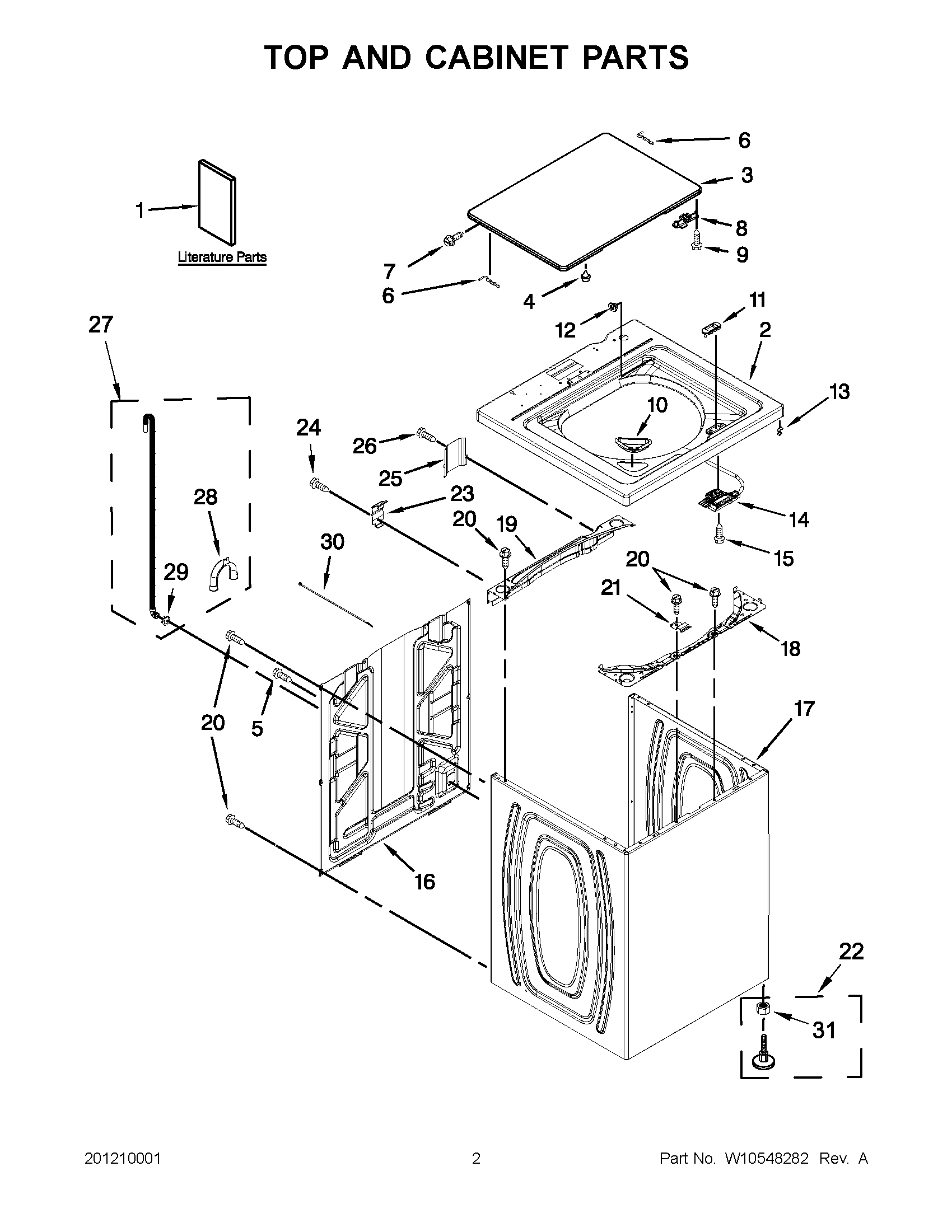 01 - TOP AND CABINET PARTS
