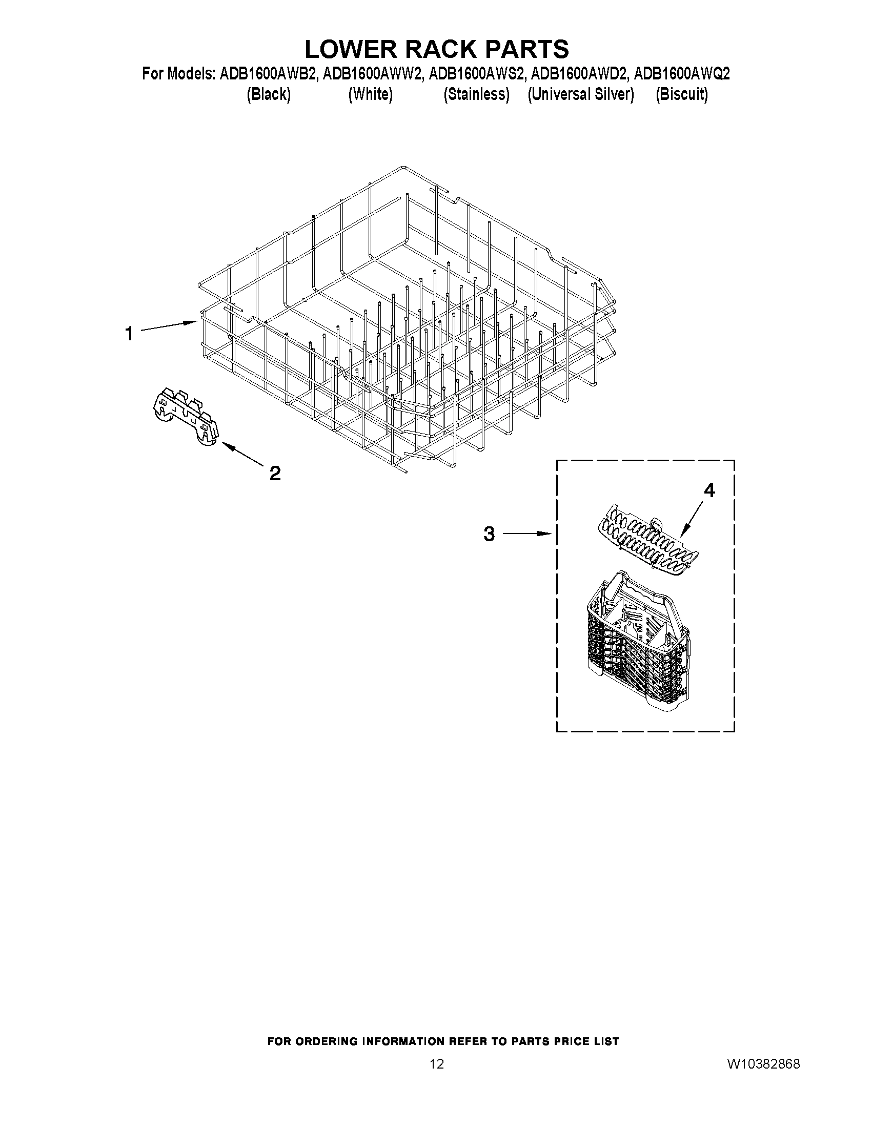 10 - LOWER RACK PARTS