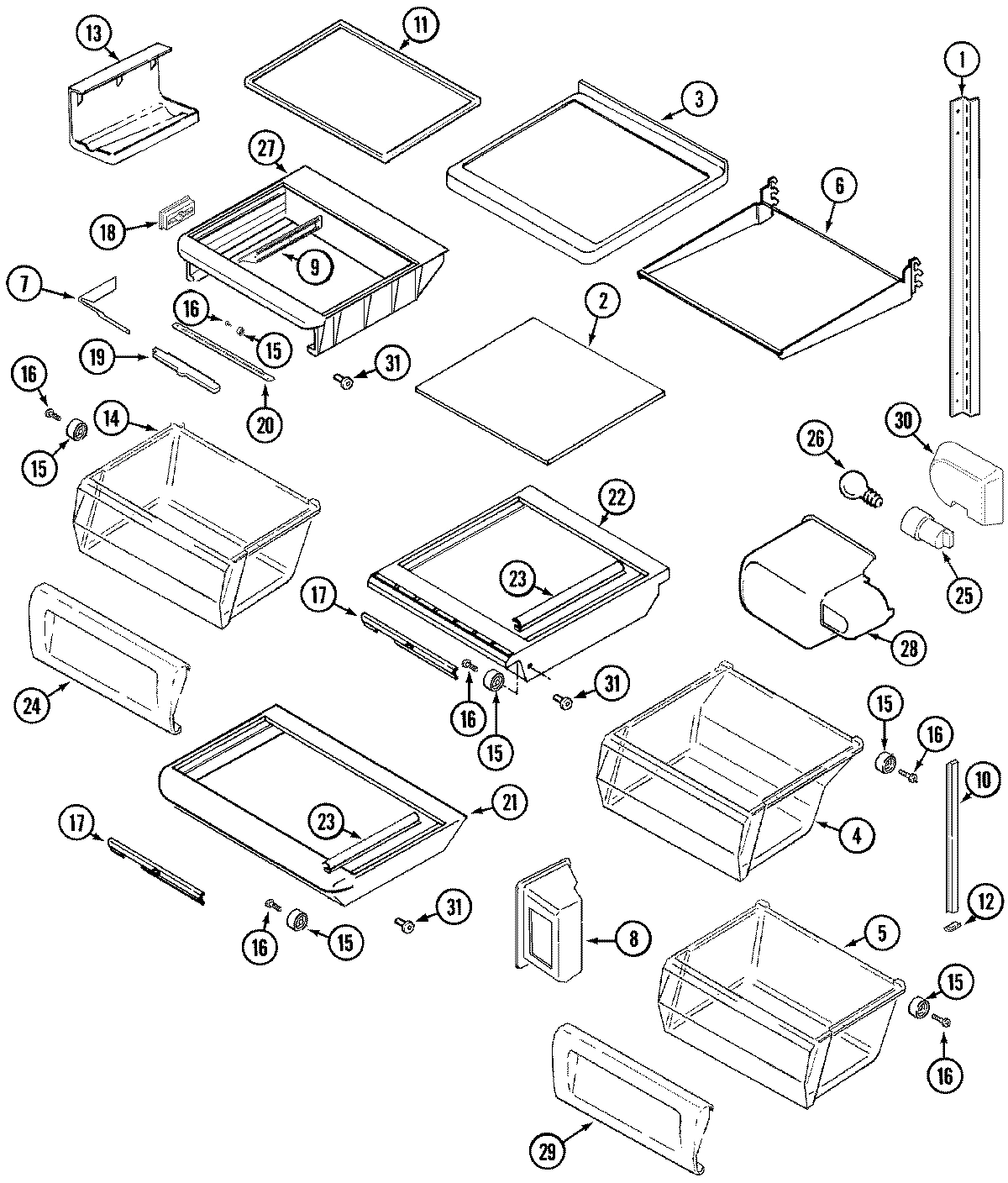 13 - SHELVES & ACCESSORIES