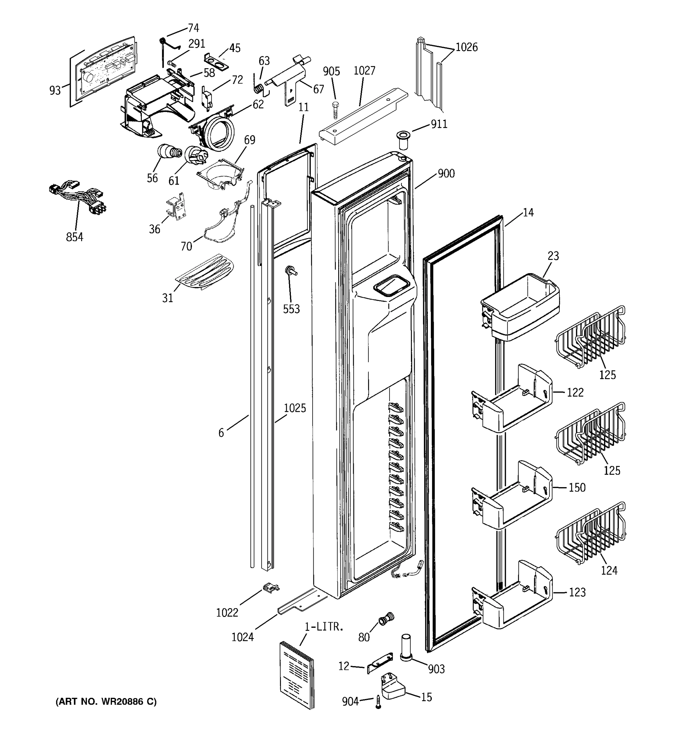 FREEZER DOOR