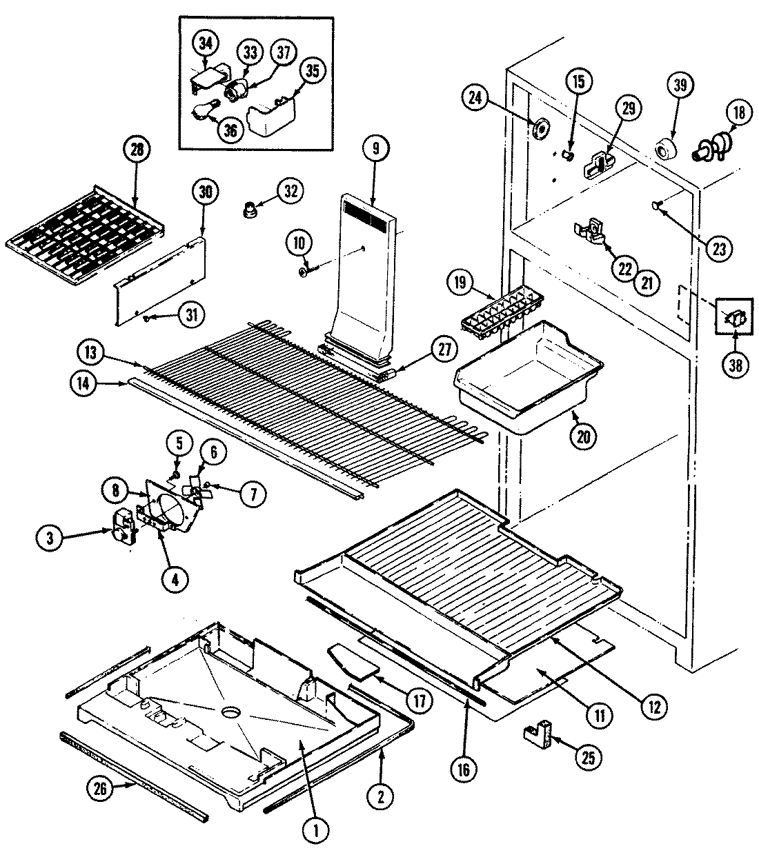 01 - FREEZER COMPARTMENT (B/M DJ57A)