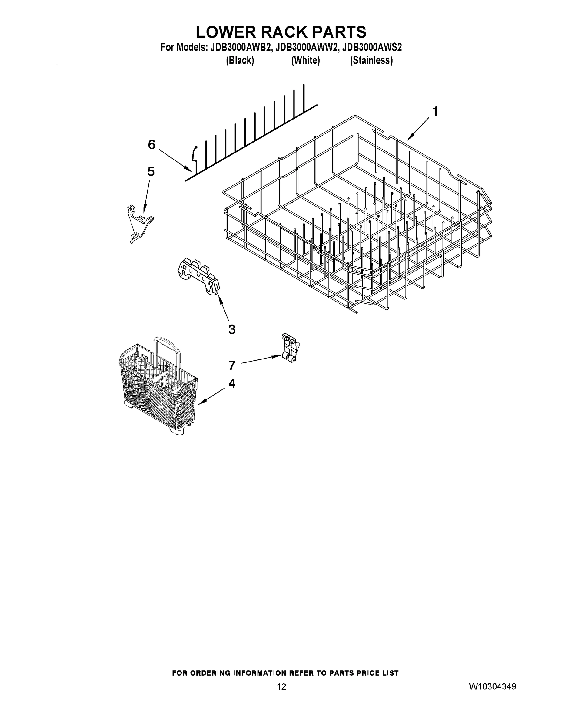 10 - LOWER RACK PARTS