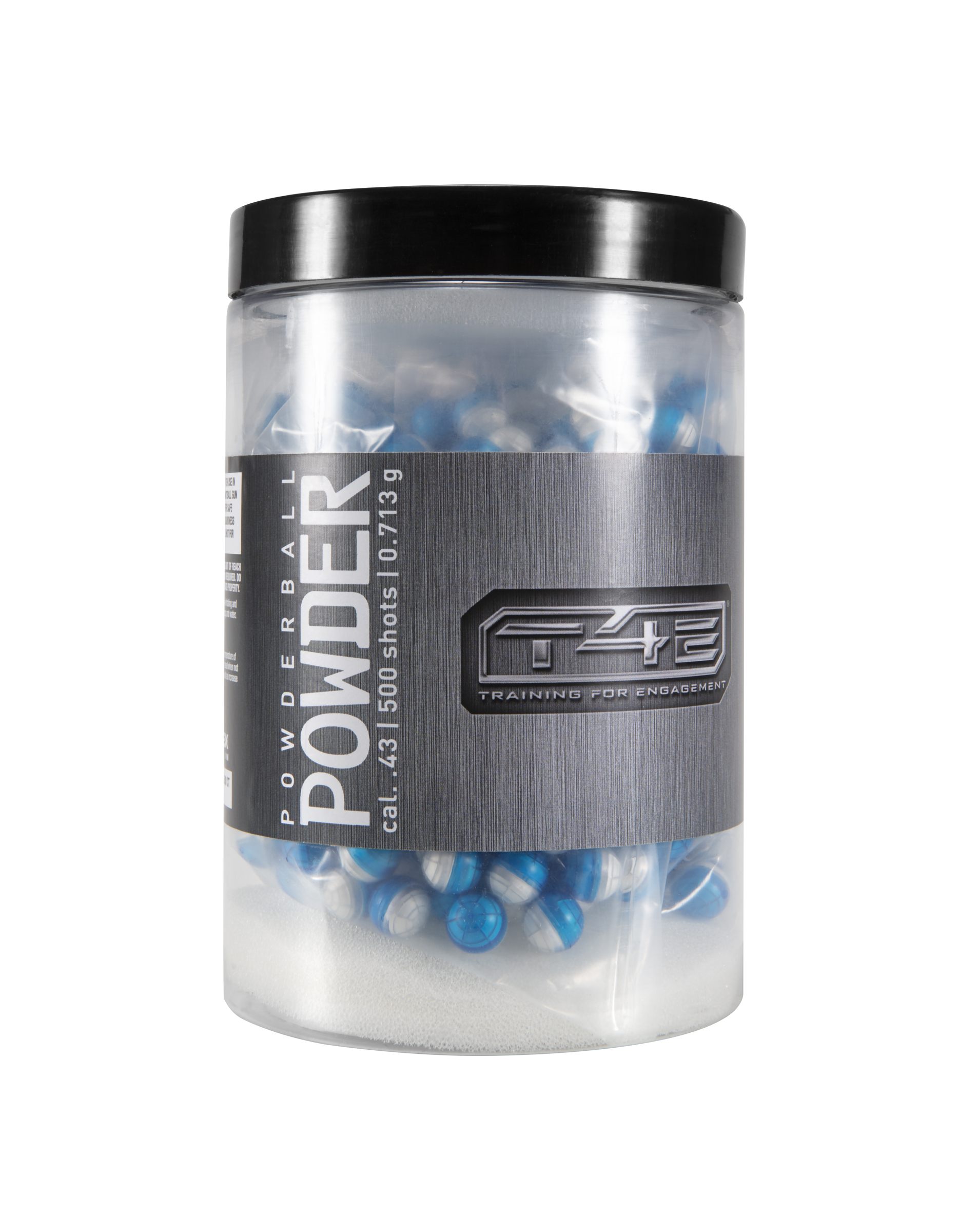 T4E POWDER BALL-.43 CAL-BLUE/WHITE (500 CT JAR)