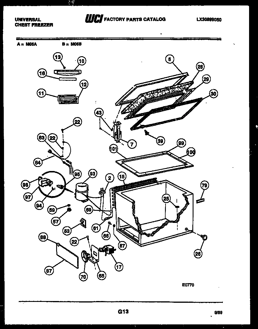 02 - CHEST FREEZER PARTS
