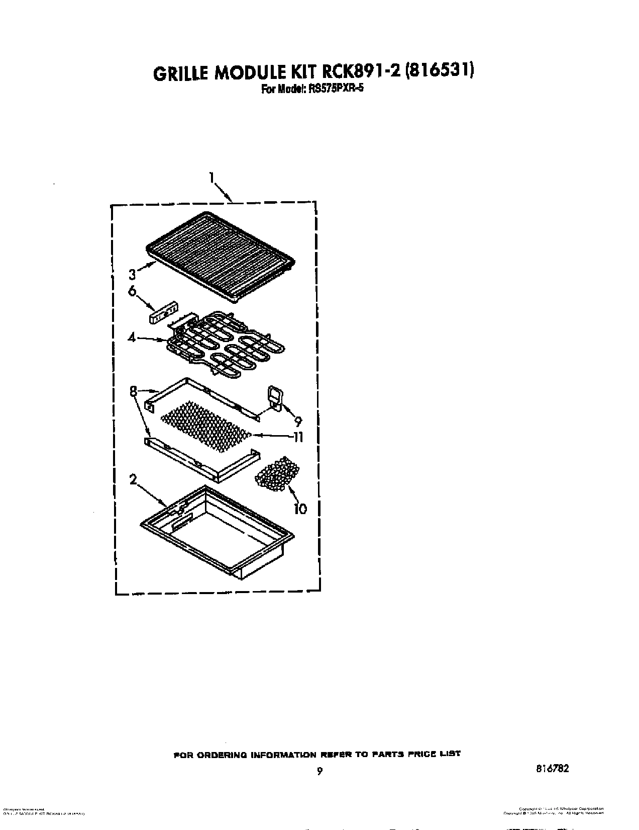 07 - GRILLE MODULE KIT RCK891-2 (816531)