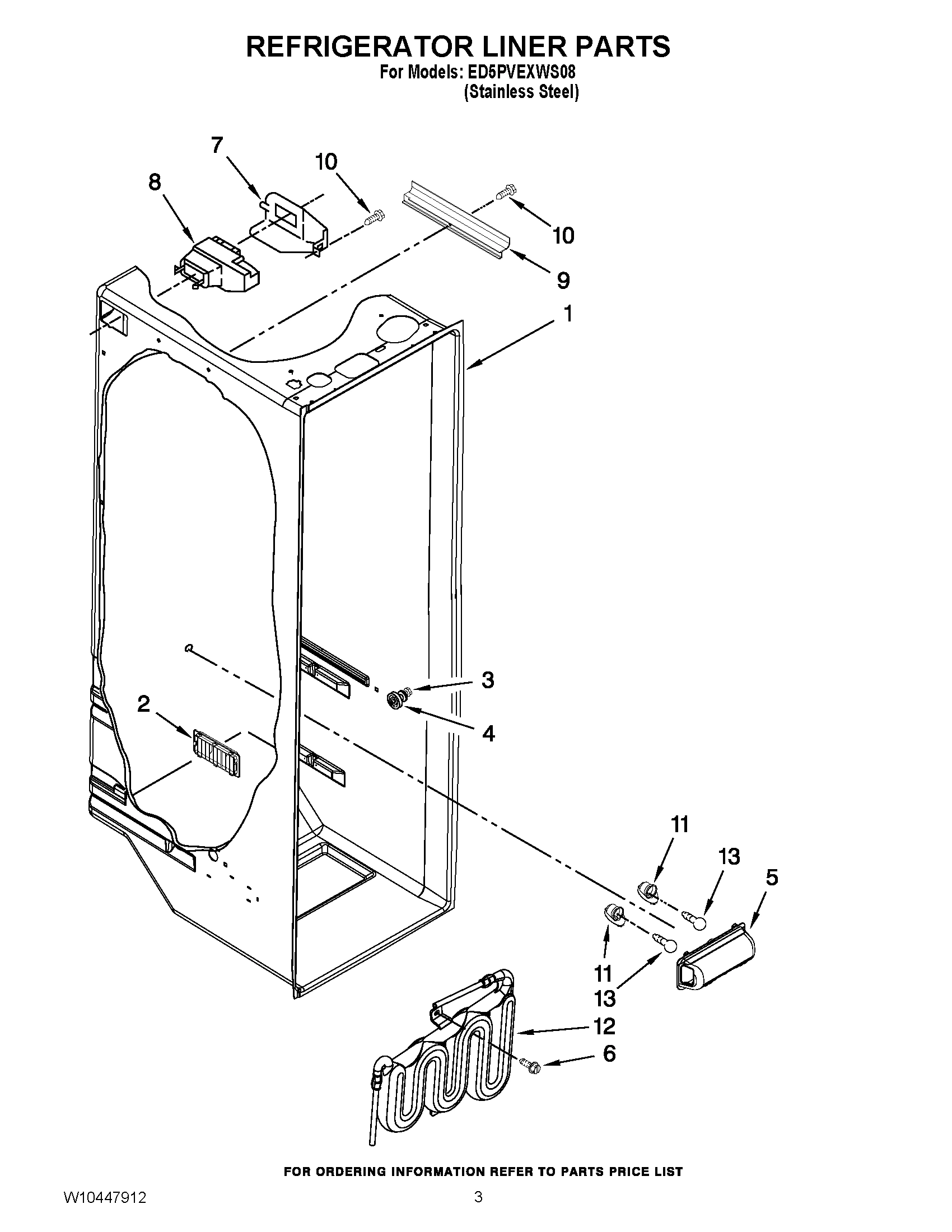 02 - REFRIGERATOR LINER PARTS