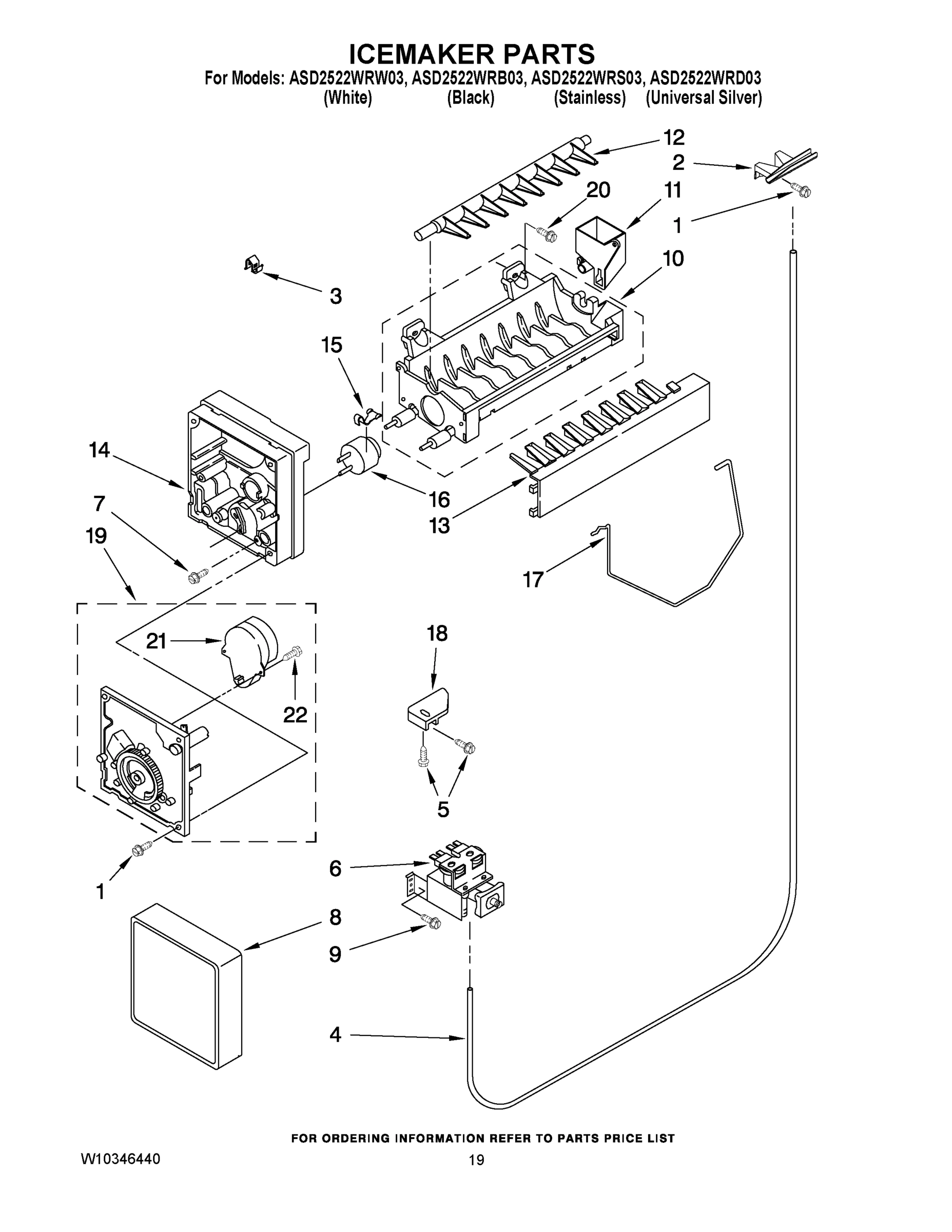 12 - ICEMAKER PARTS