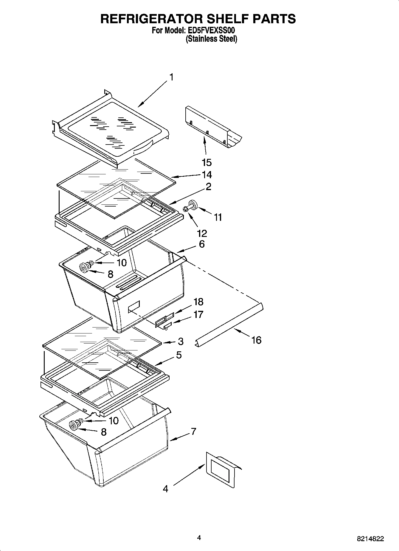 03 - REFRIGERATOR SHELF PARTS