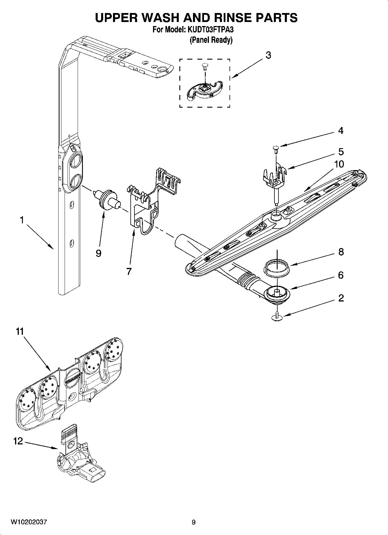 07 - UPPER WASH AND RINSE PARTS