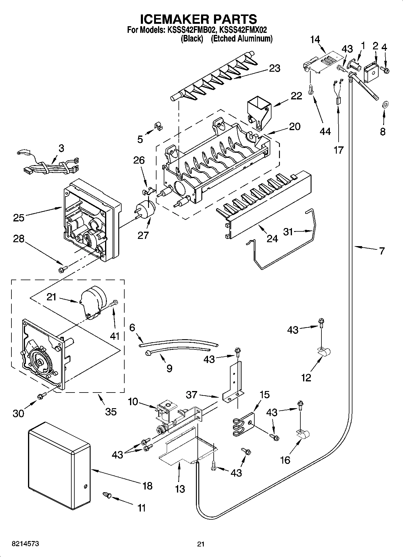 13 - ICEMAKER PARTS