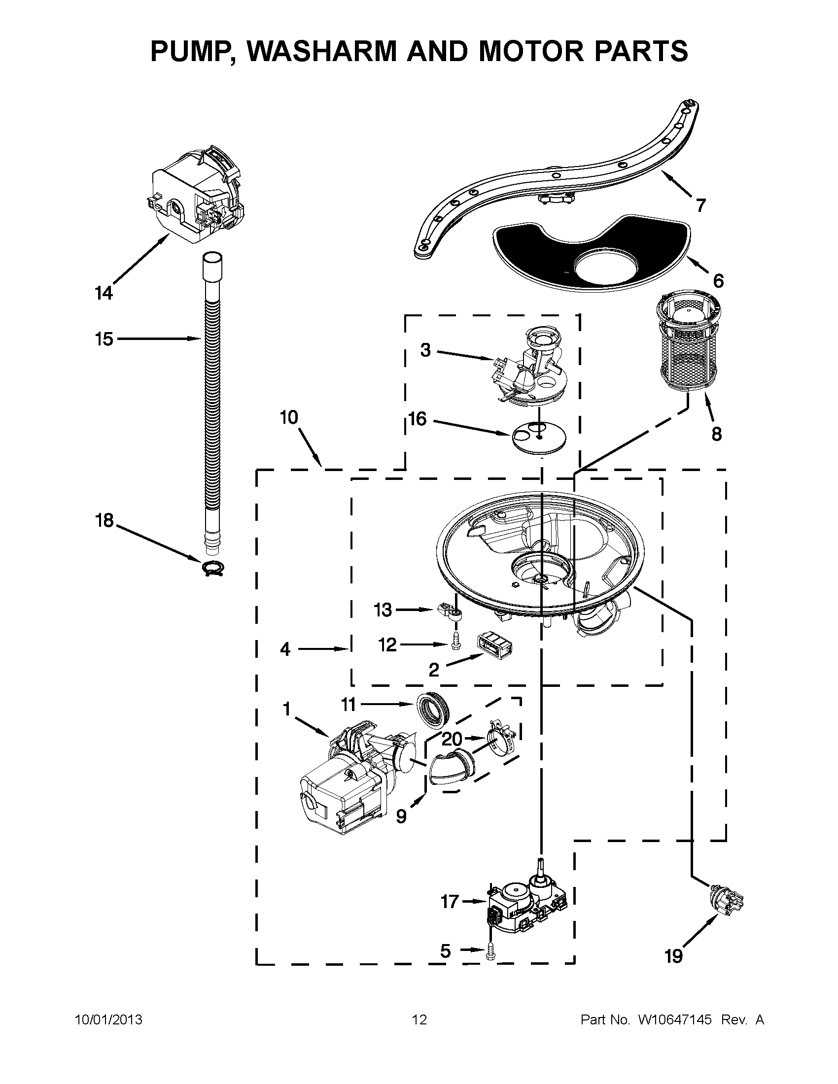 07 - PUMP, WASHARM AND MOTOR PARTS