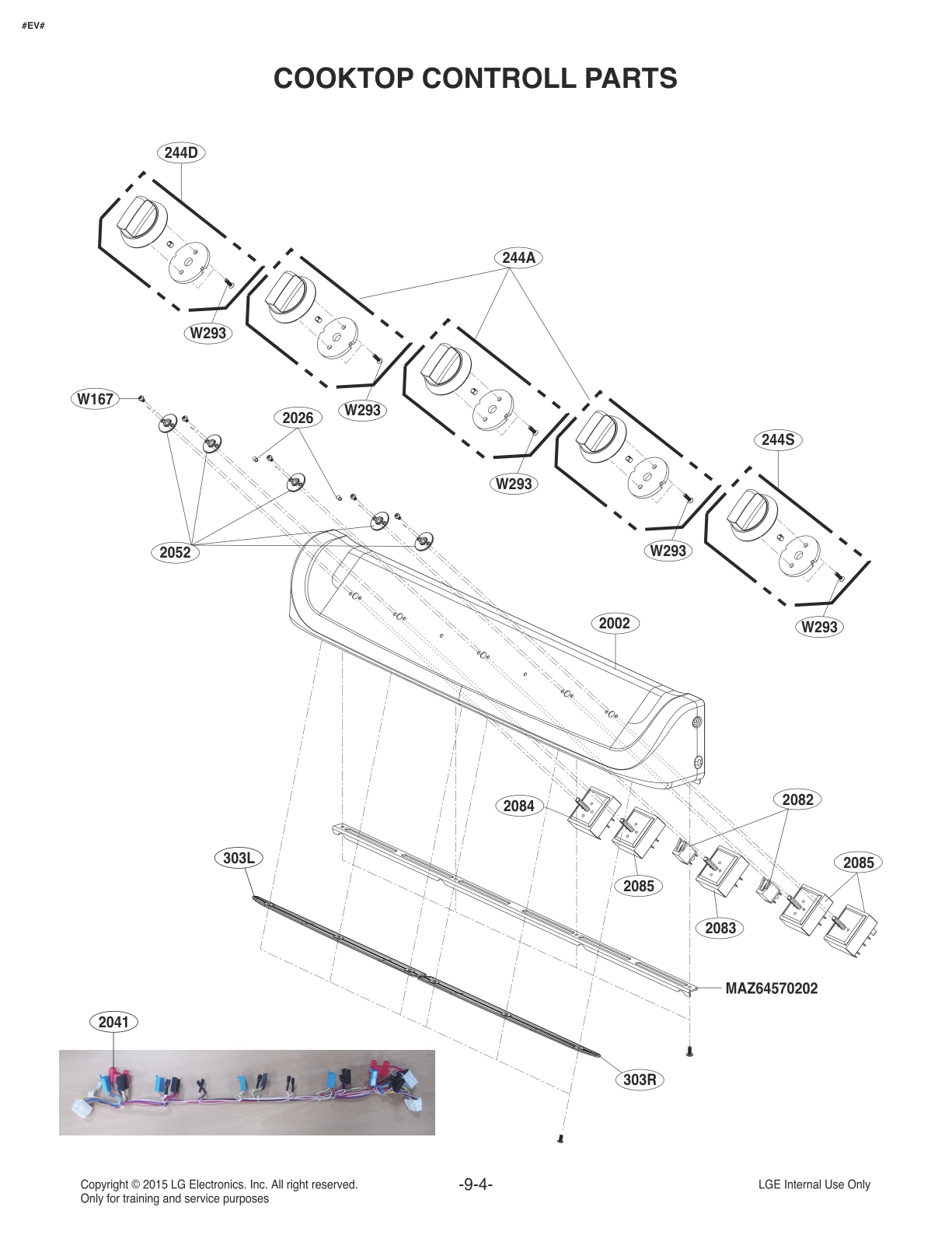 COOKTOP CONTROLL PARTS