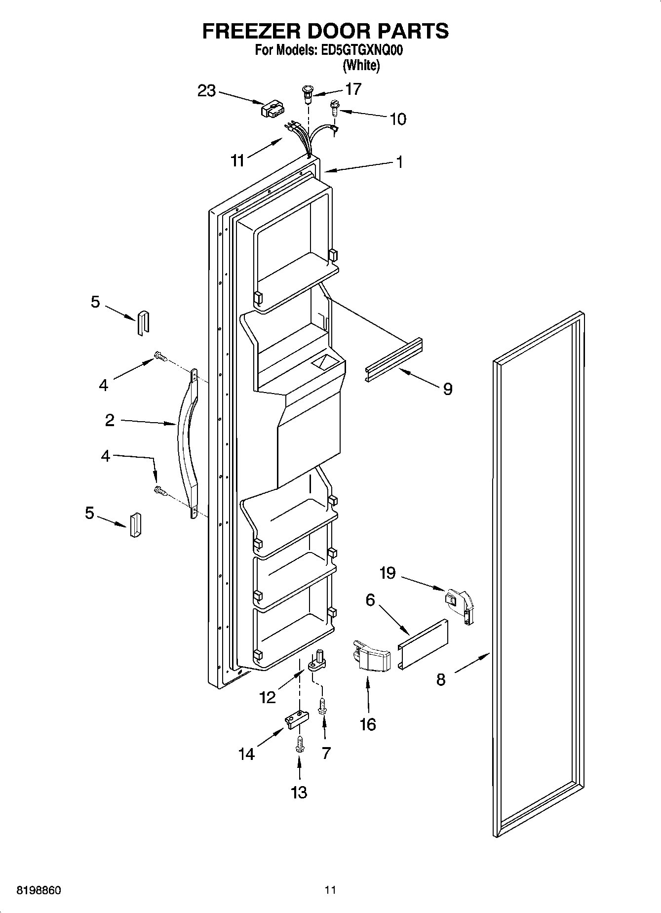07 - FREEZER DOOR PARTS