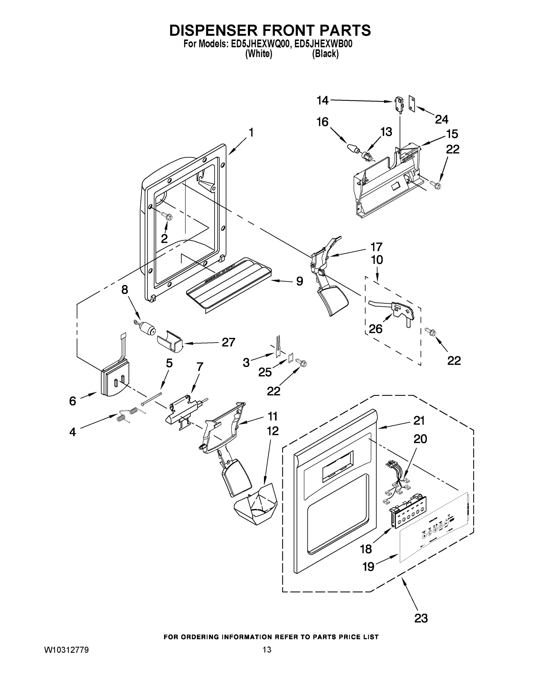 08 - DISPENSER FRONT PARTS
